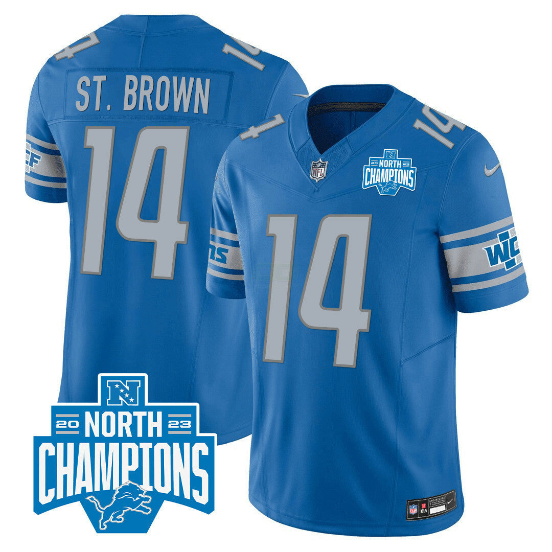 Camisa NFL Men’s Detroit 2023 NFC North Division Champions Patch Vapor Jersey