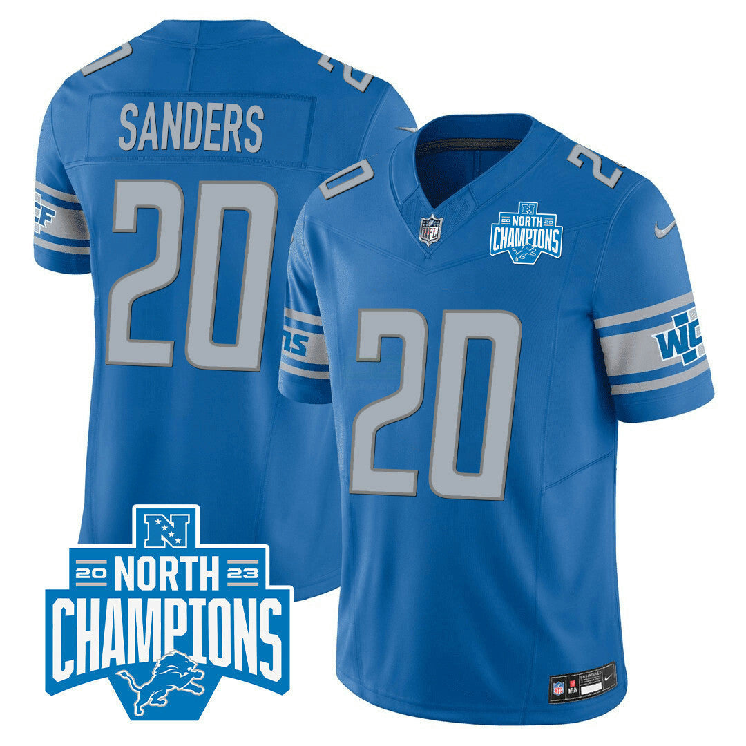 Camisa NFL Men’s Detroit 2023 NFC North Division Champions Patch Vapor Jersey