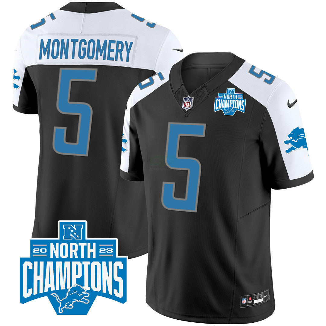 Camisa NFL Men’s Detroit 2023 NFC North Division Champions Patch Vapor Jersey