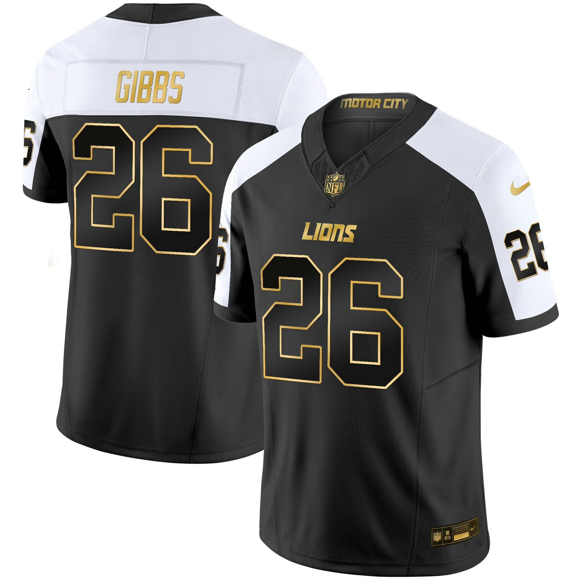 Camisa NFL Men’s Detroit 2024 Dourada Vapor Limited Jersey