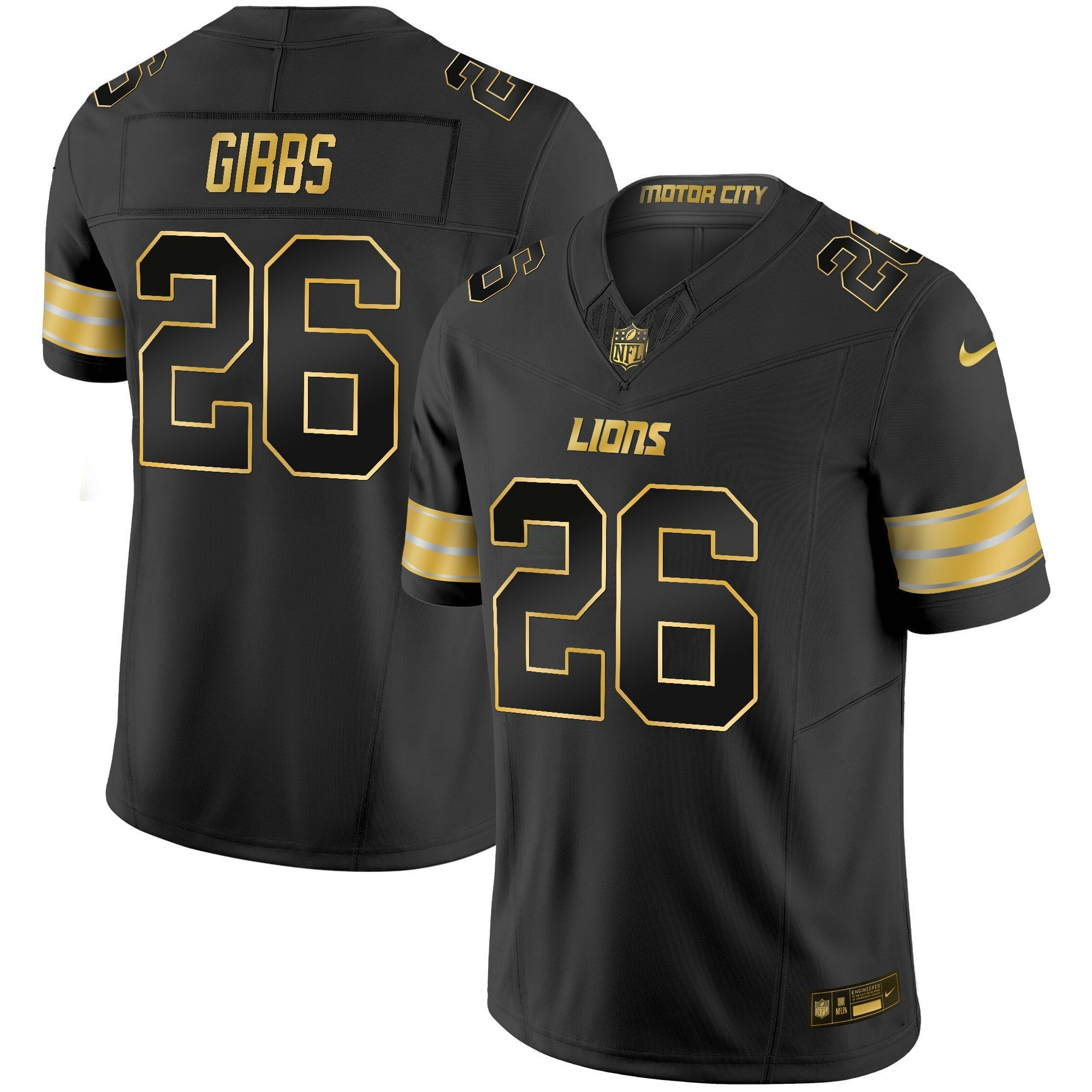 Camisa NFL Men’s Detroit 2024 Dourada Vapor Limited Jersey