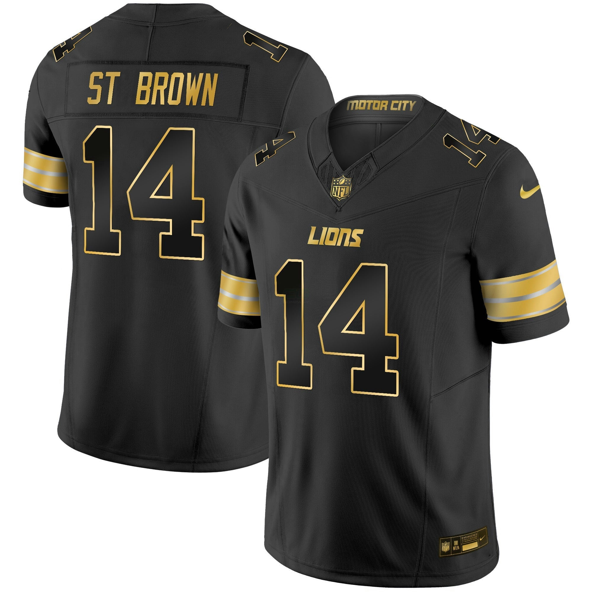 Camisa NFL Men’s Detroit 2024 Dourada Vapor Limited Jersey