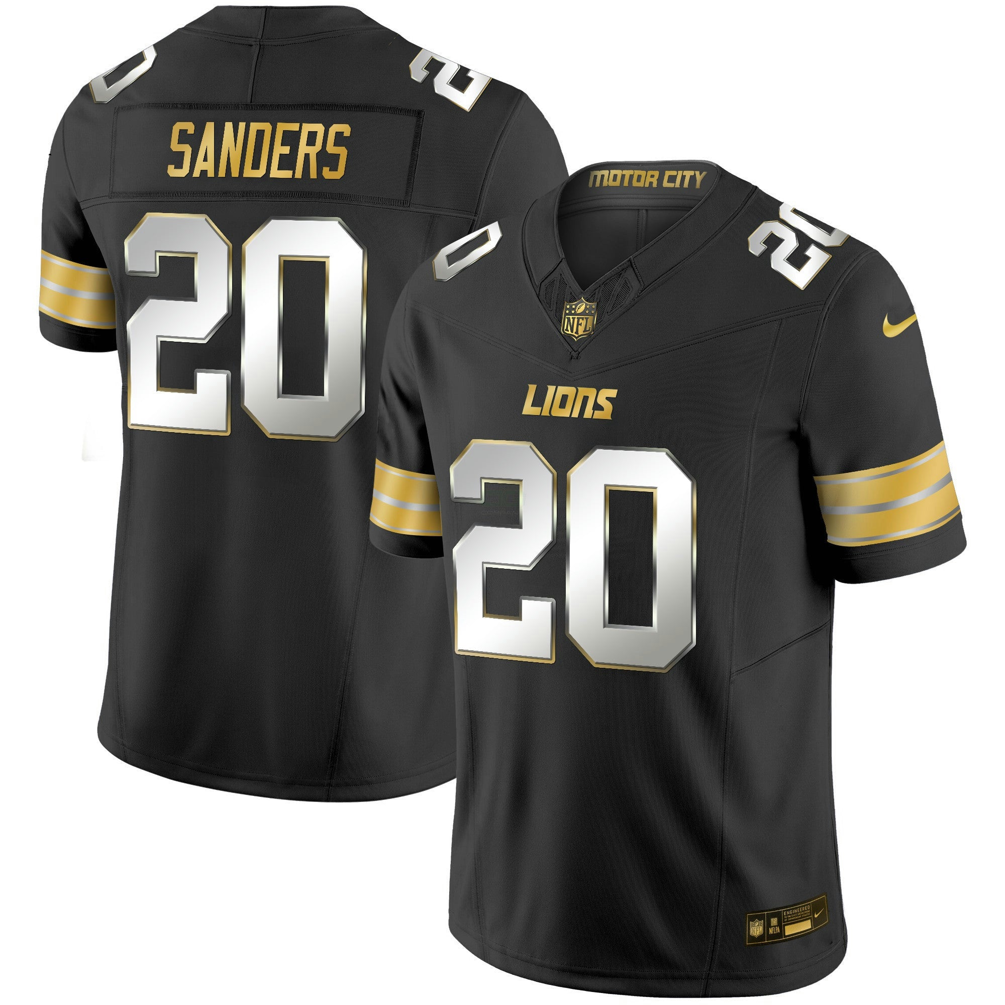 Camisa NFL Men’s Detroit 2024 Dourada Vapor Limited Jersey