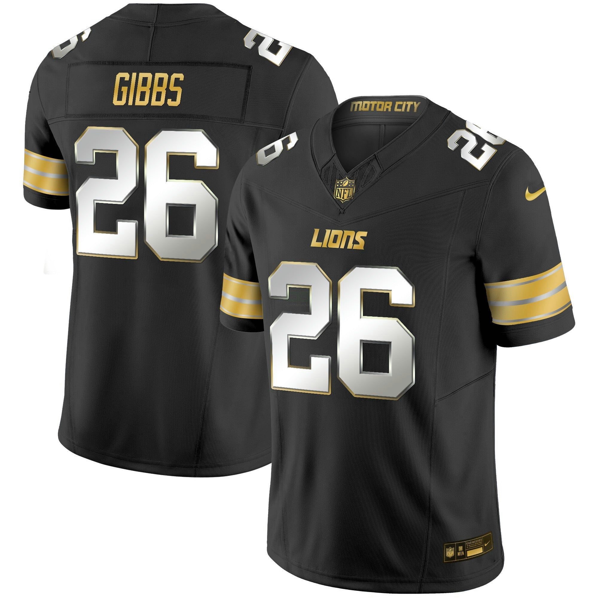 Camisa NFL Men’s Detroit 2024 Dourada Vapor Limited Jersey