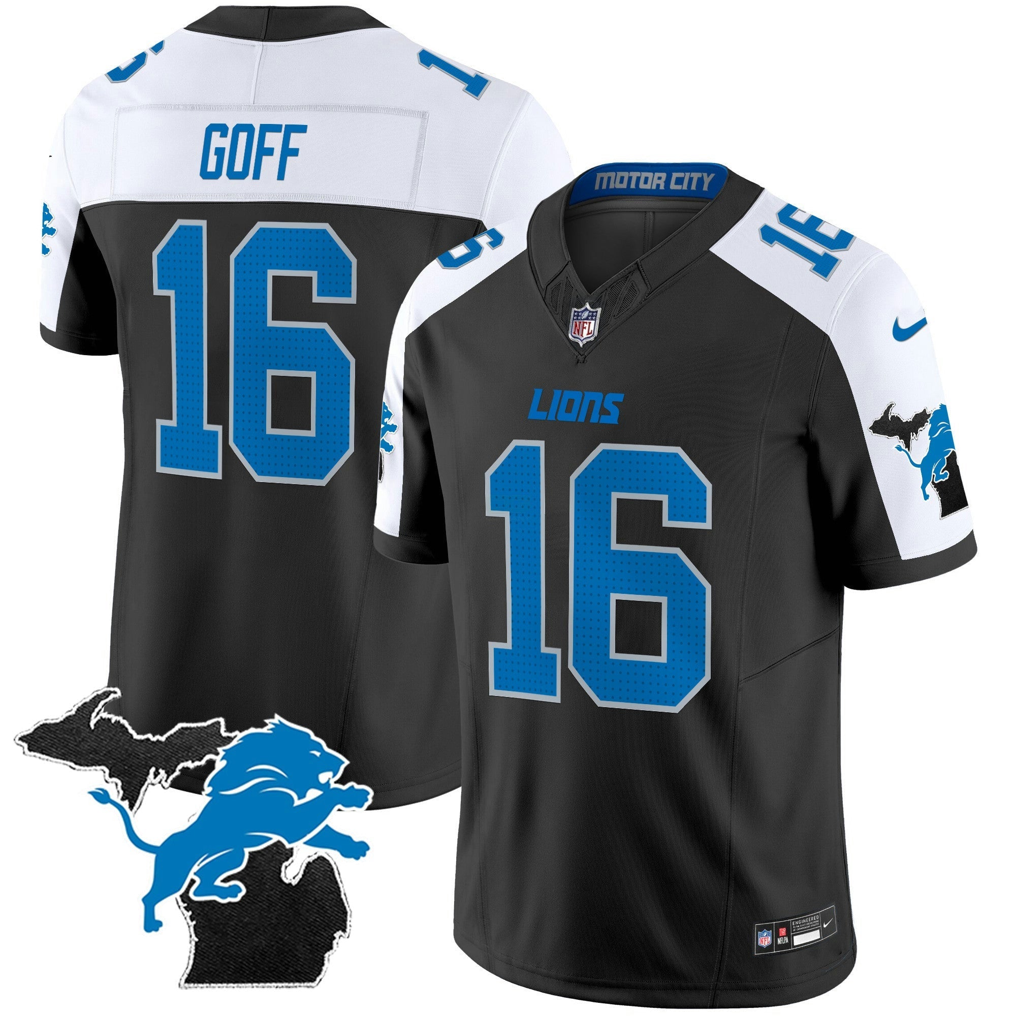 Camisa NFL Men’s Detroit 2024 Michigan Patch Vapor Limited Jersey