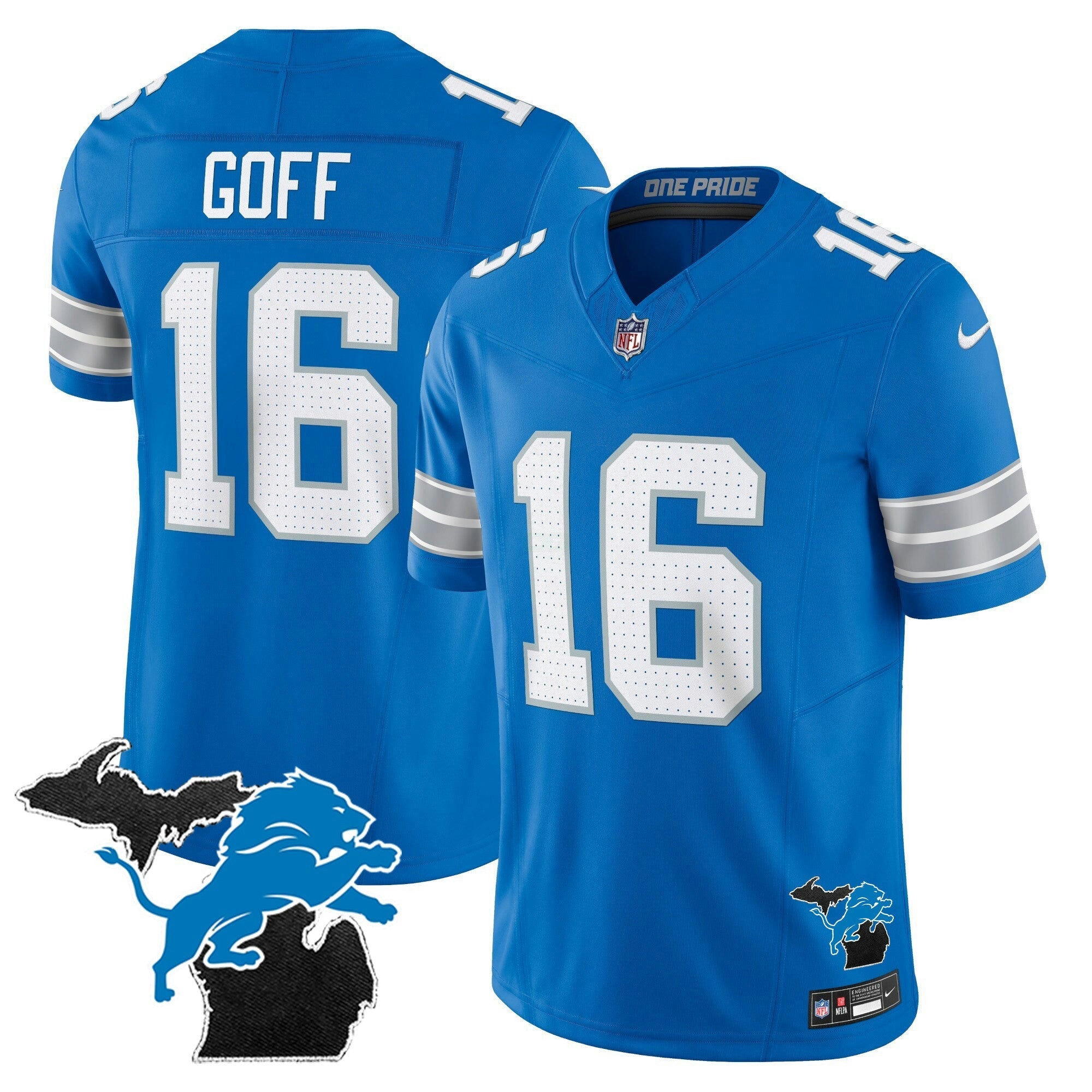 Camisa NFL Men’s Detroit 2024 Michigan Patch Vapor Limited Jersey