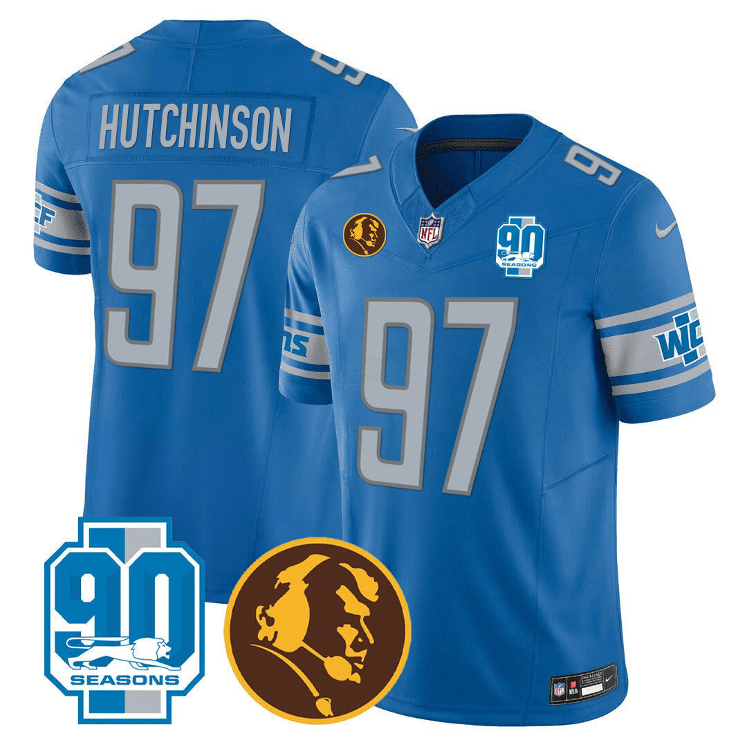 Camisa NFL Men’s Detroit 90th & John Madden Patch Jersey