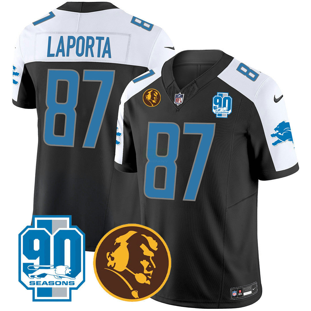 Camisa NFL Men’s Detroit 90th & John Madden Patch Jersey