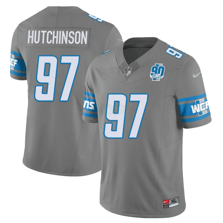 Camisa NFL Men’s Detroit 90th Year Patch Vapor Jersey V2