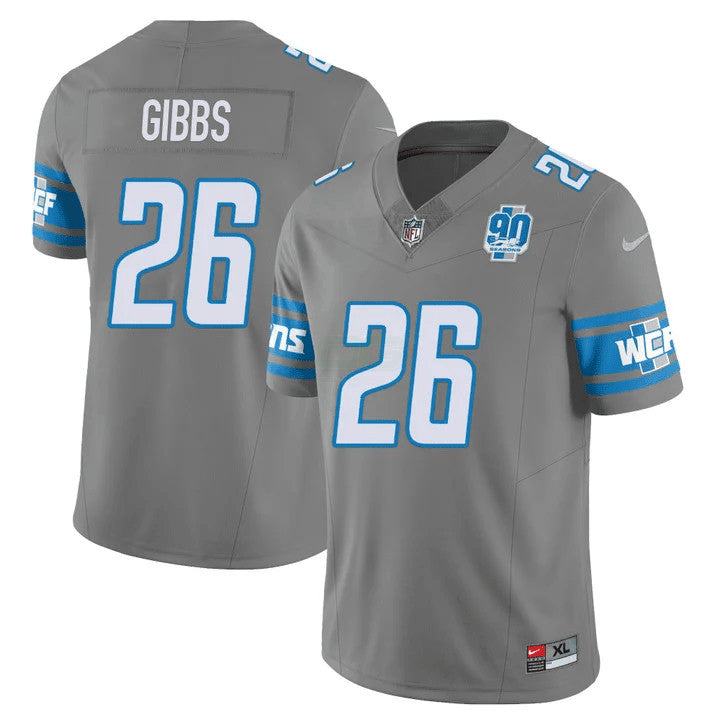 Camisa NFL Men’s Detroit 90th Year Patch Vapor Jersey V2