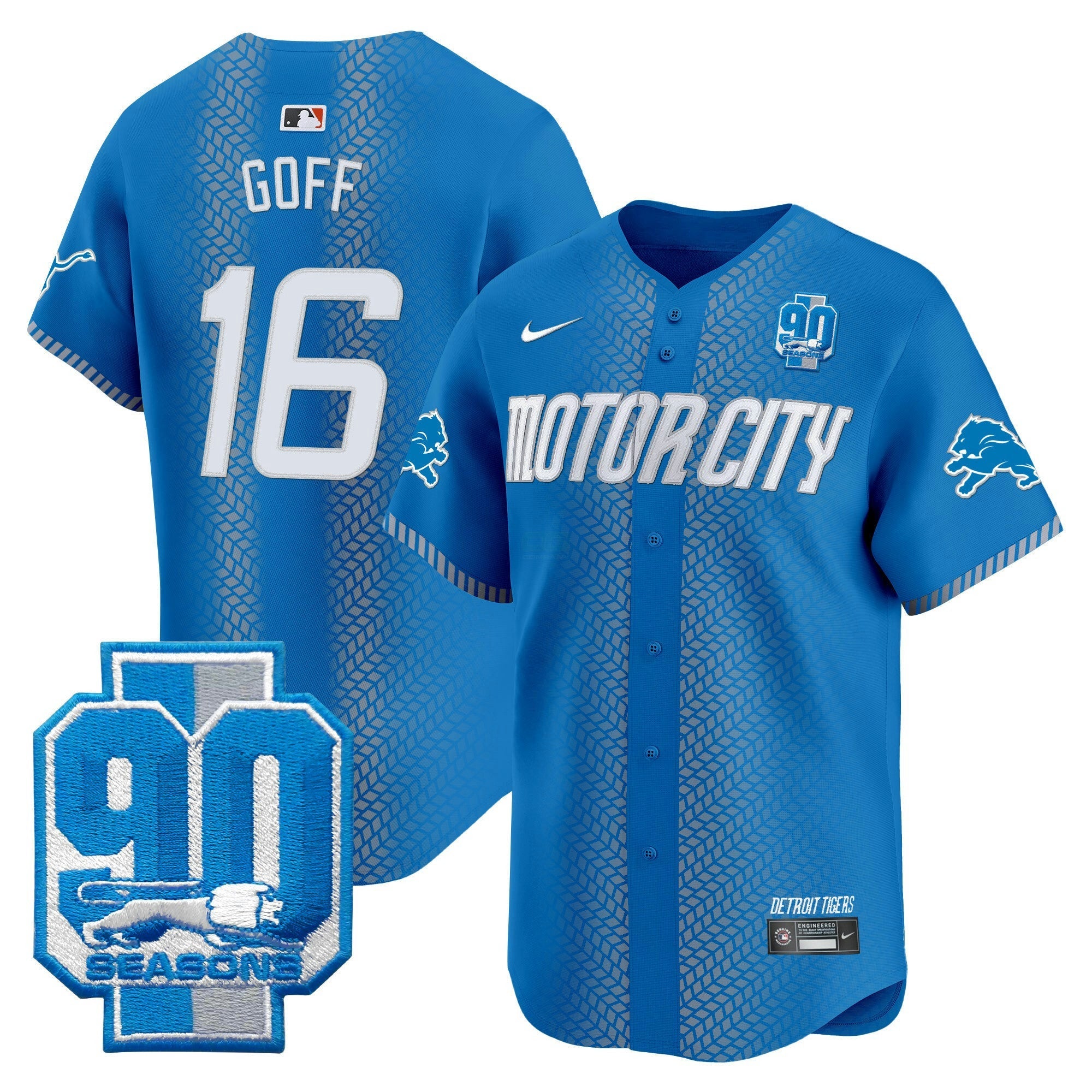 Camisa NFL Men’s Detroit 90th Year Patch Vapor Premier Limited Jersey
