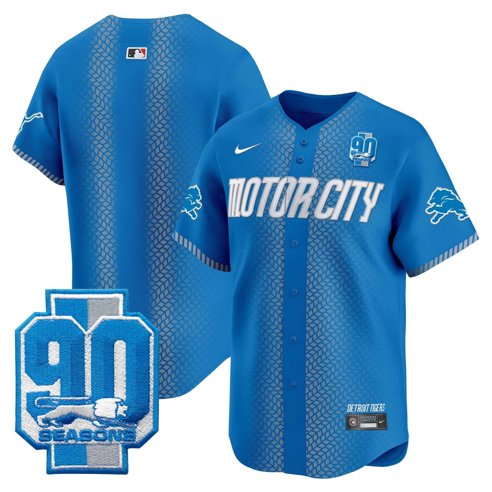 Camisa NFL Men’s Detroit 90th Year Patch Vapor Premier Limited Jersey