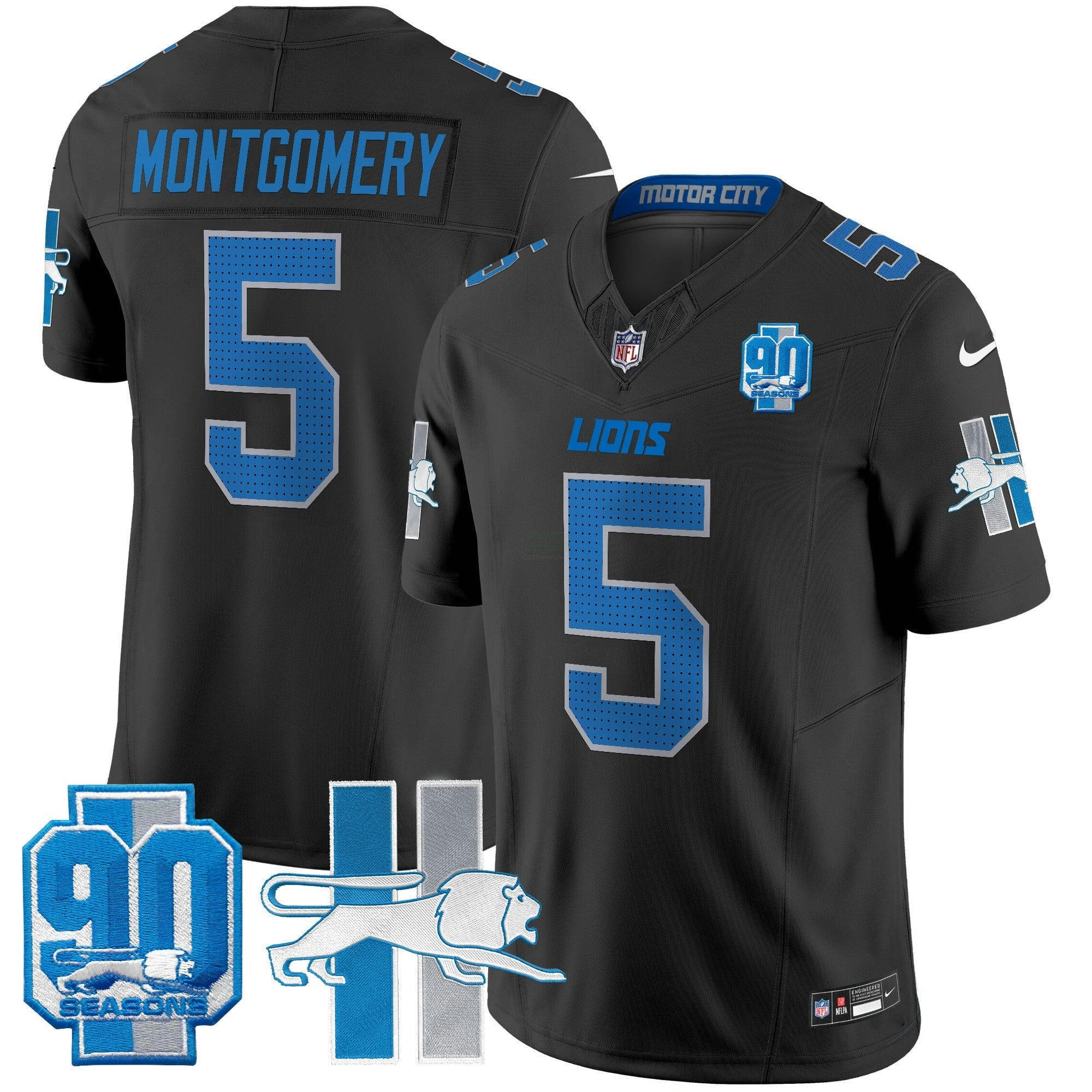 Camisa NFL Men’s Detroit Lion 1946 Throwback Vapor Limited Jersey
