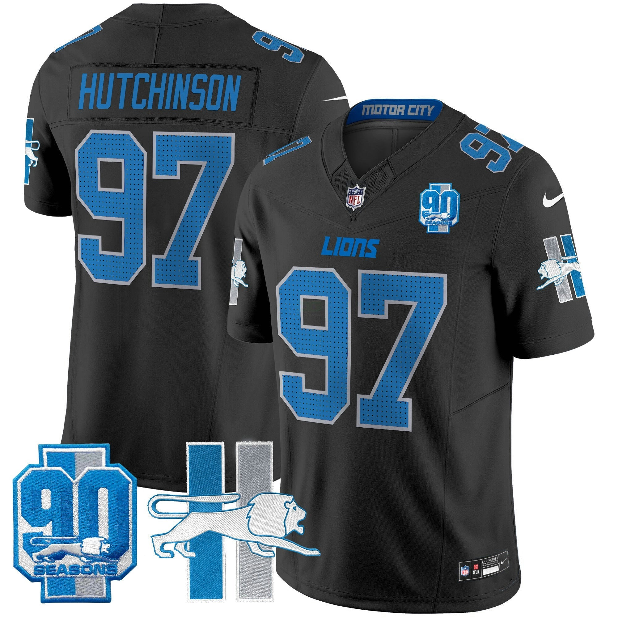 Camisa NFL Men’s Detroit Lion 1946 Throwback Vapor Limited Jersey