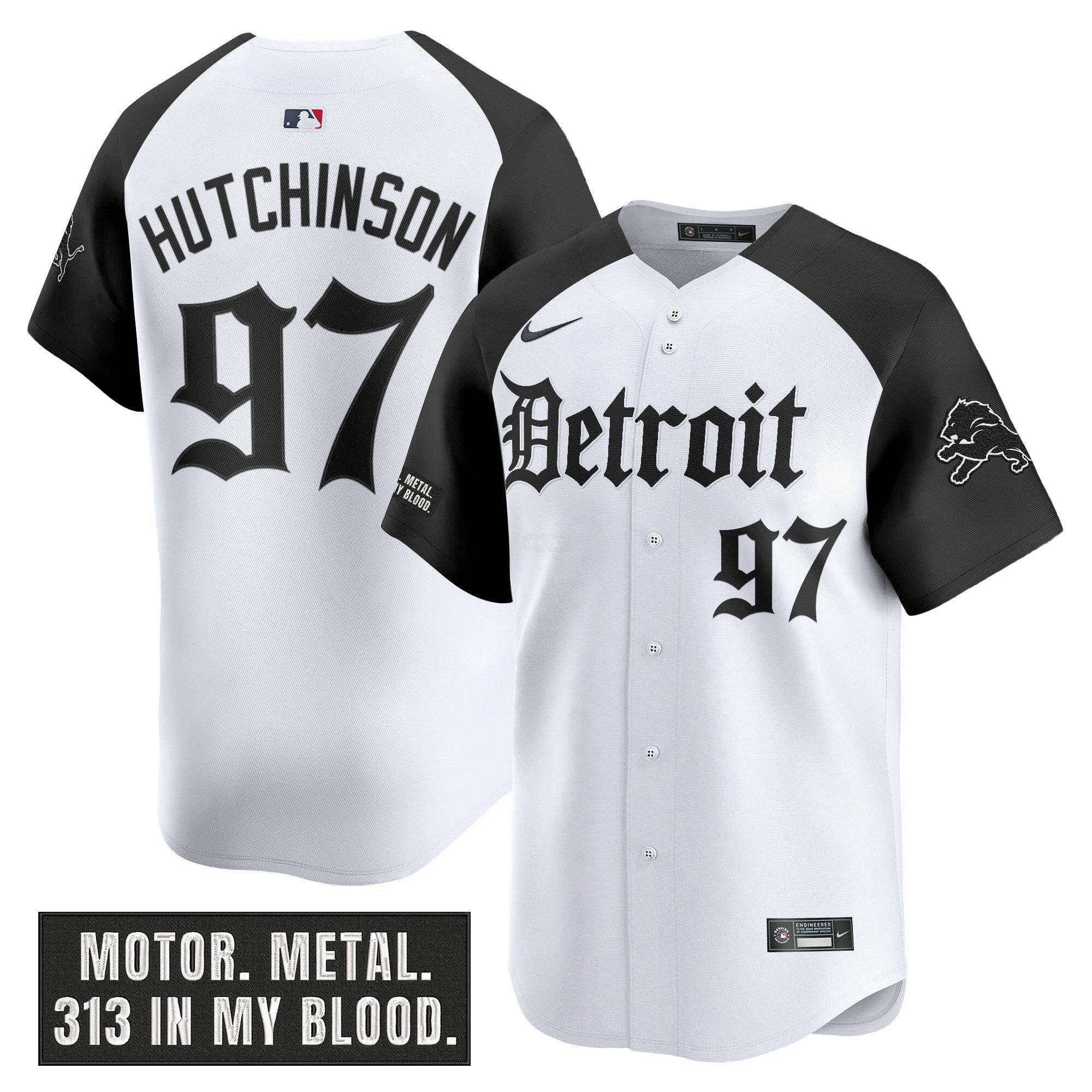 Camisa NFL Men’s Detroit ‘Motor Gothic Edition’ Vapor Premier Limited Jersey