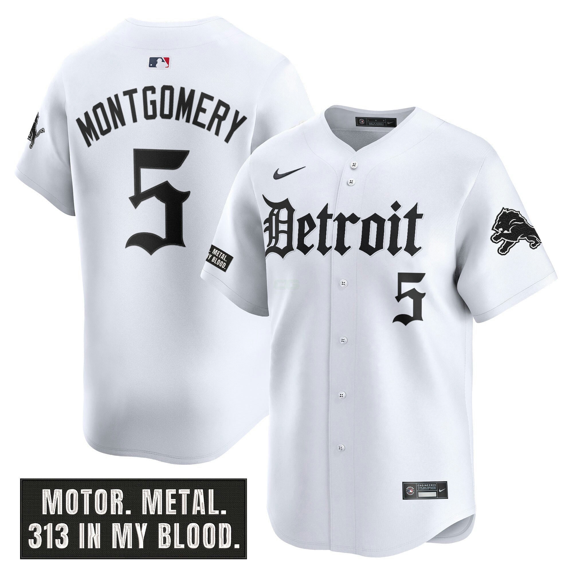 Camisa NFL Men’s Detroit ‘Motor Gothic Edition’ Vapor Premier Limited Jersey