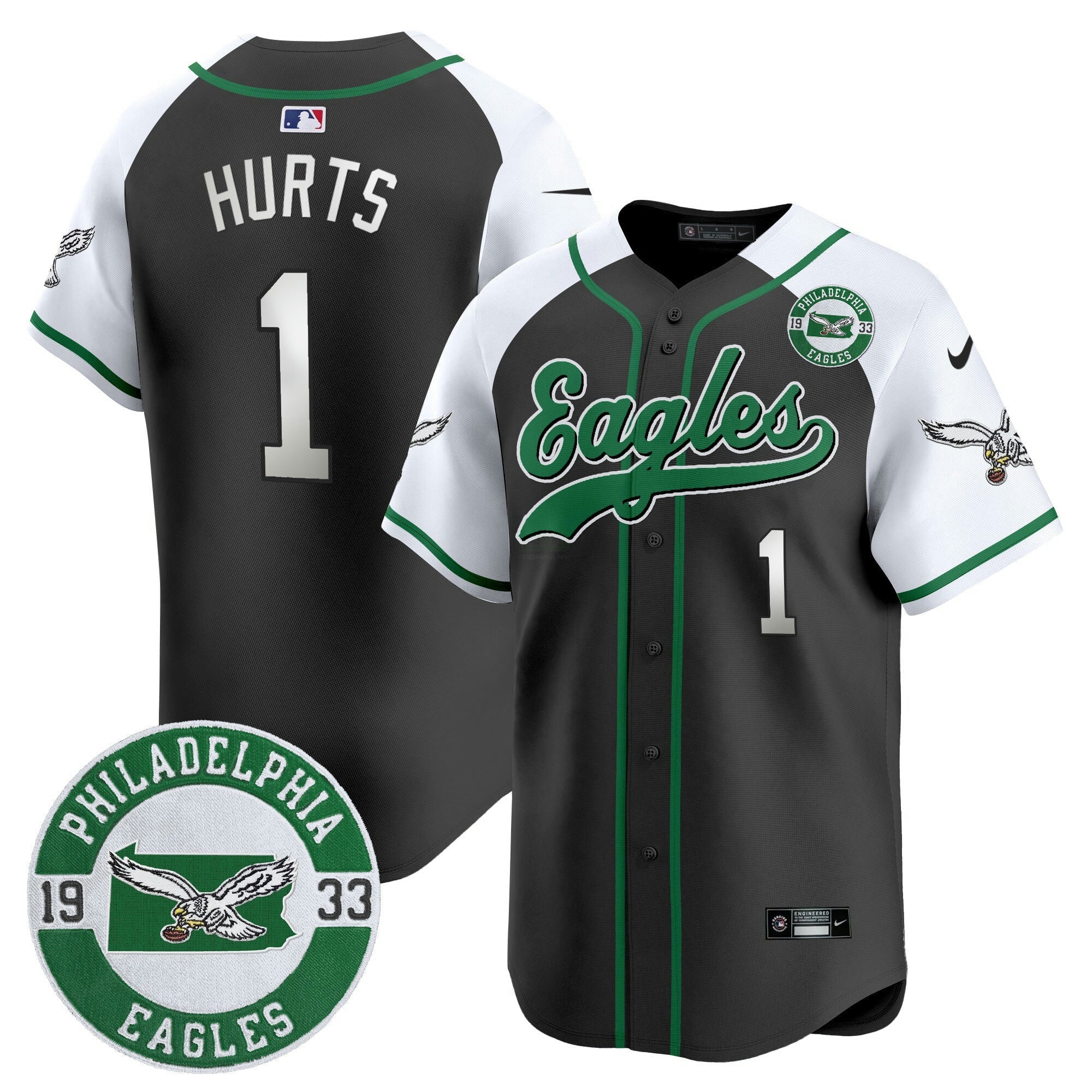 Camisa NFL Men’s Est. 1933 Patch Patch Kelly Green Vapor Jersey