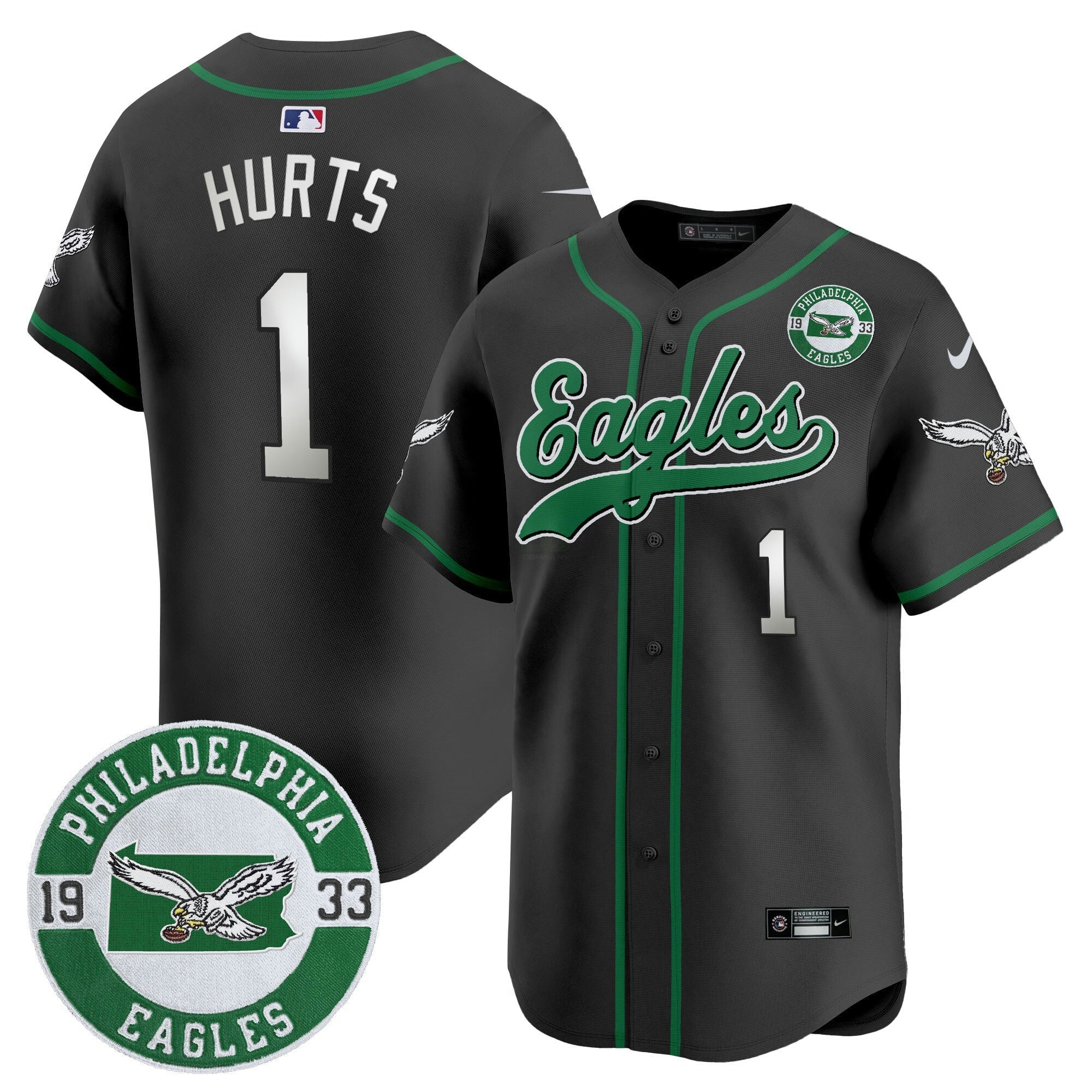 Camisa NFL Men’s Est. 1933 Patch Patch Kelly Green Vapor Jersey
