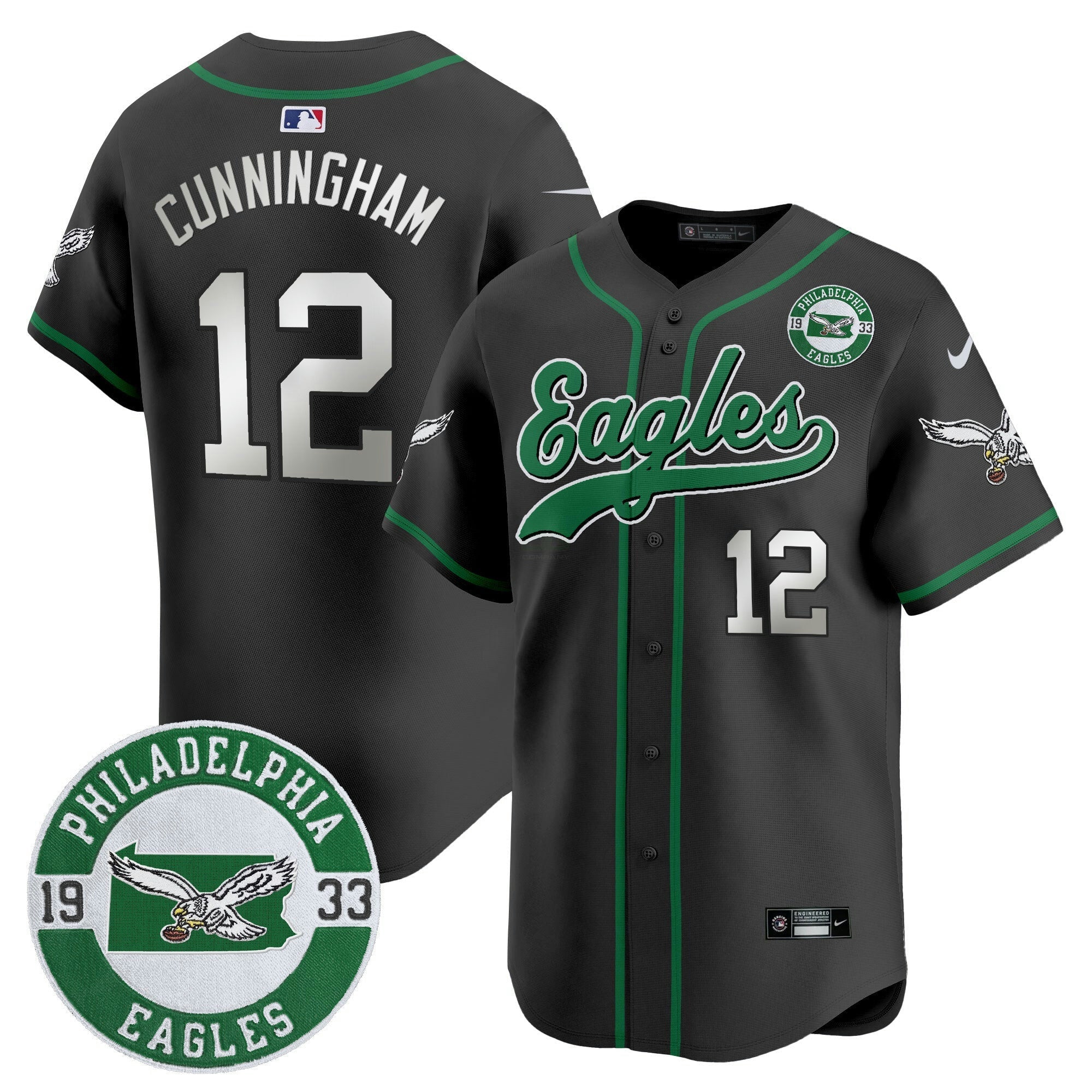 Camisa NFL Men’s Est. 1933 Patch Patch Kelly Green Vapor Jersey