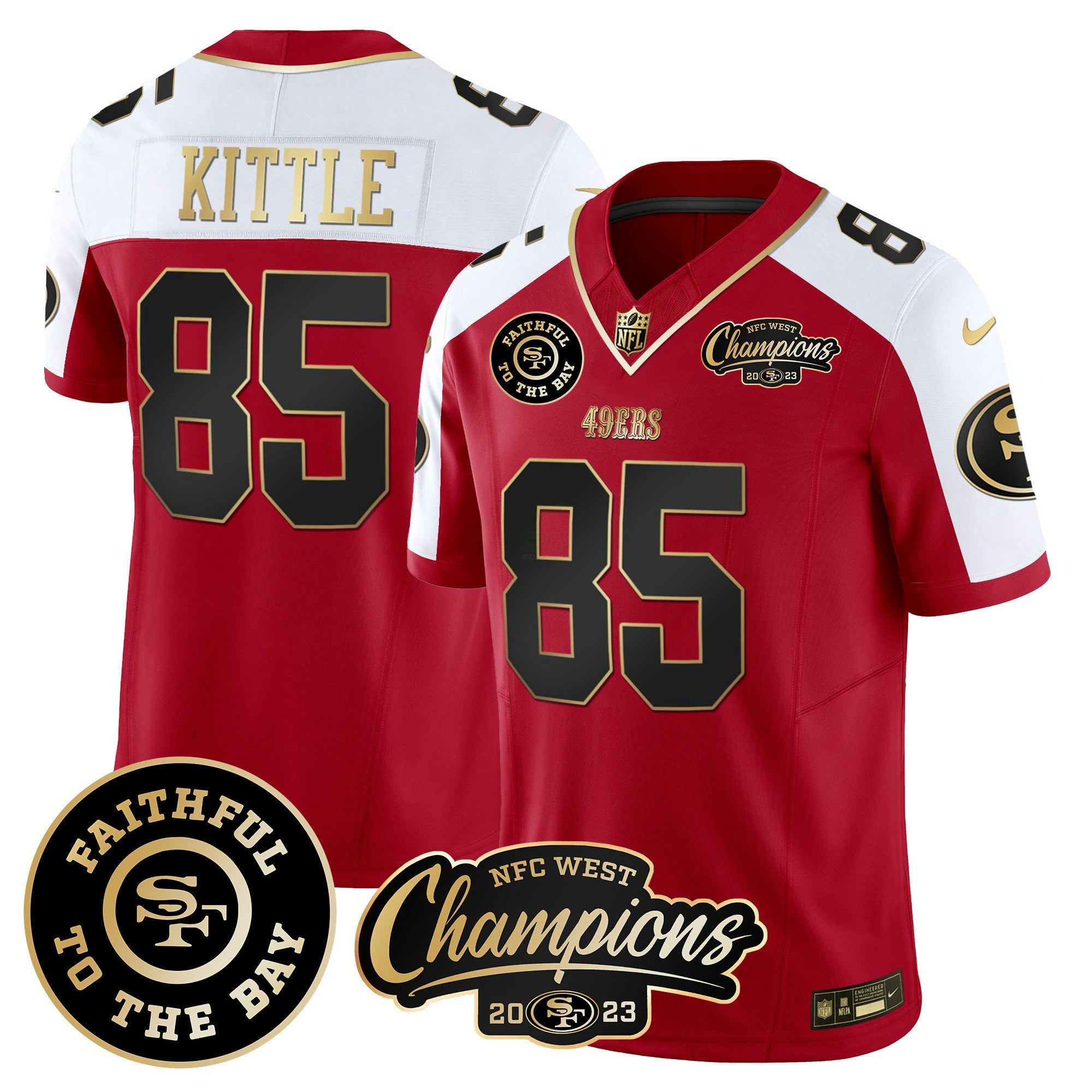 Camisa NFL Men’s Faithful & 2023 NFC West Champions Patch Vapor Jersey