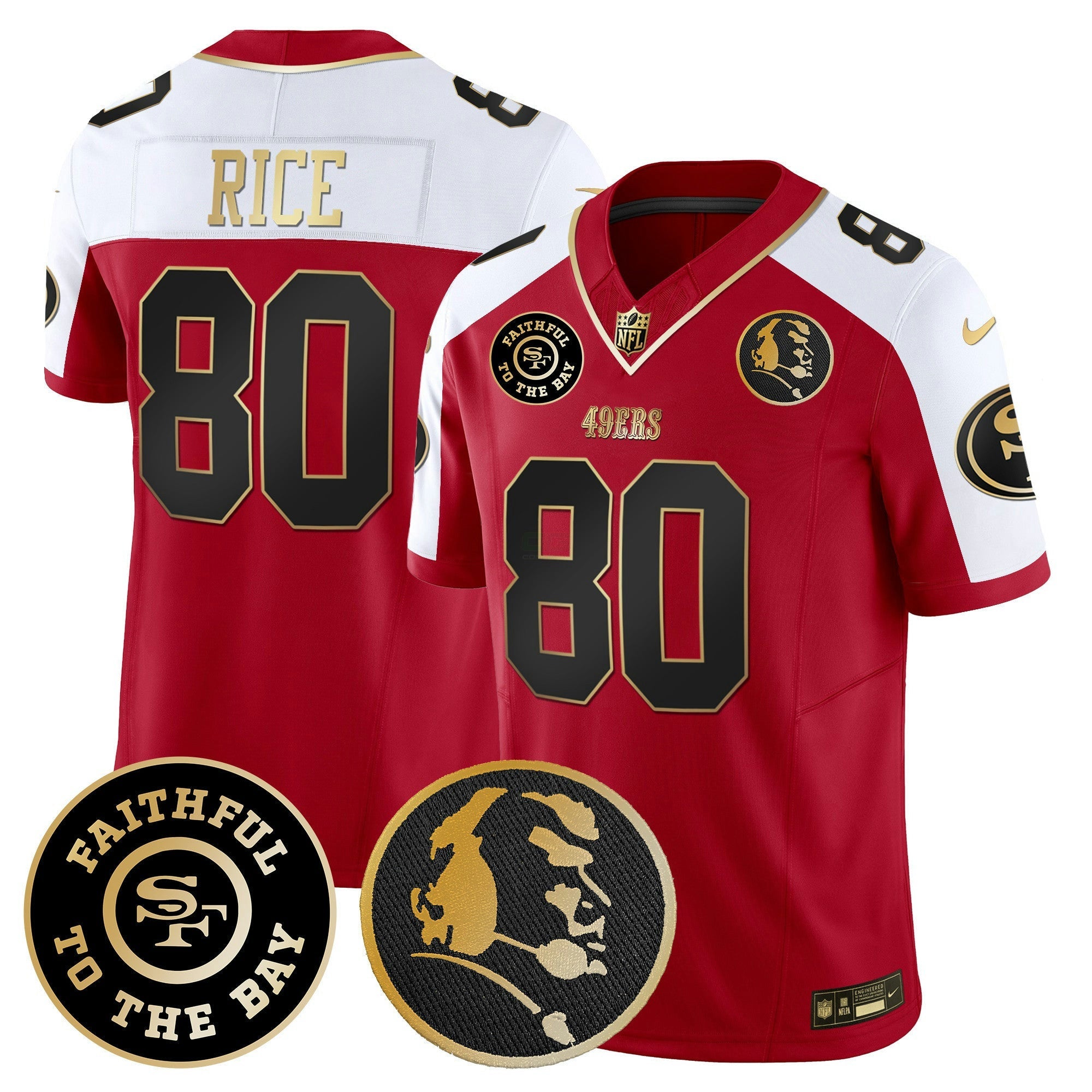 Camisa NFL Men’s Faithful & John Madden Patch Vapor Jersey