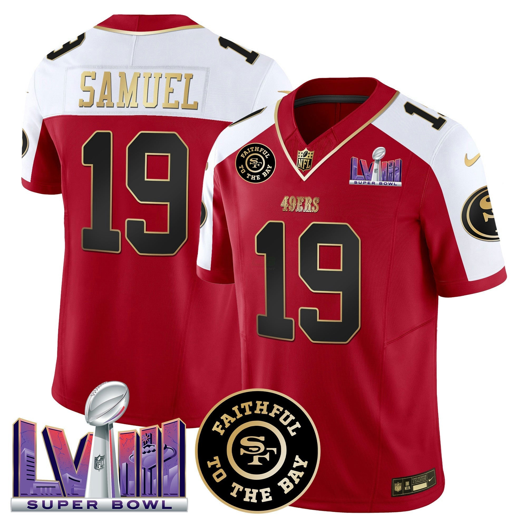 Camisa NFL Men’s Faithful & Super Bowl LVIII Patch Vapor Jersey