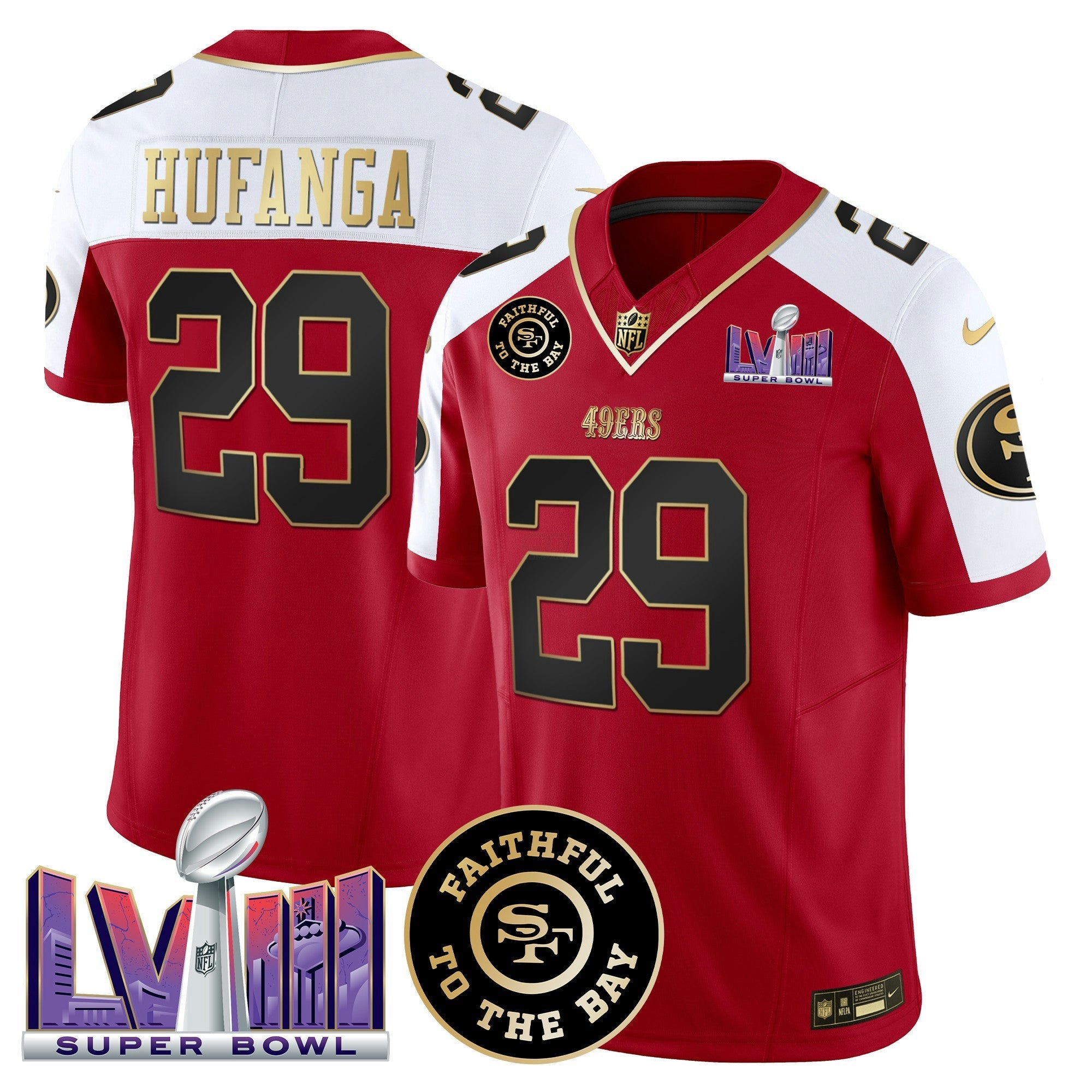 Camisa NFL Men’s Faithful & Super Bowl LVIII Patch Vapor Jersey