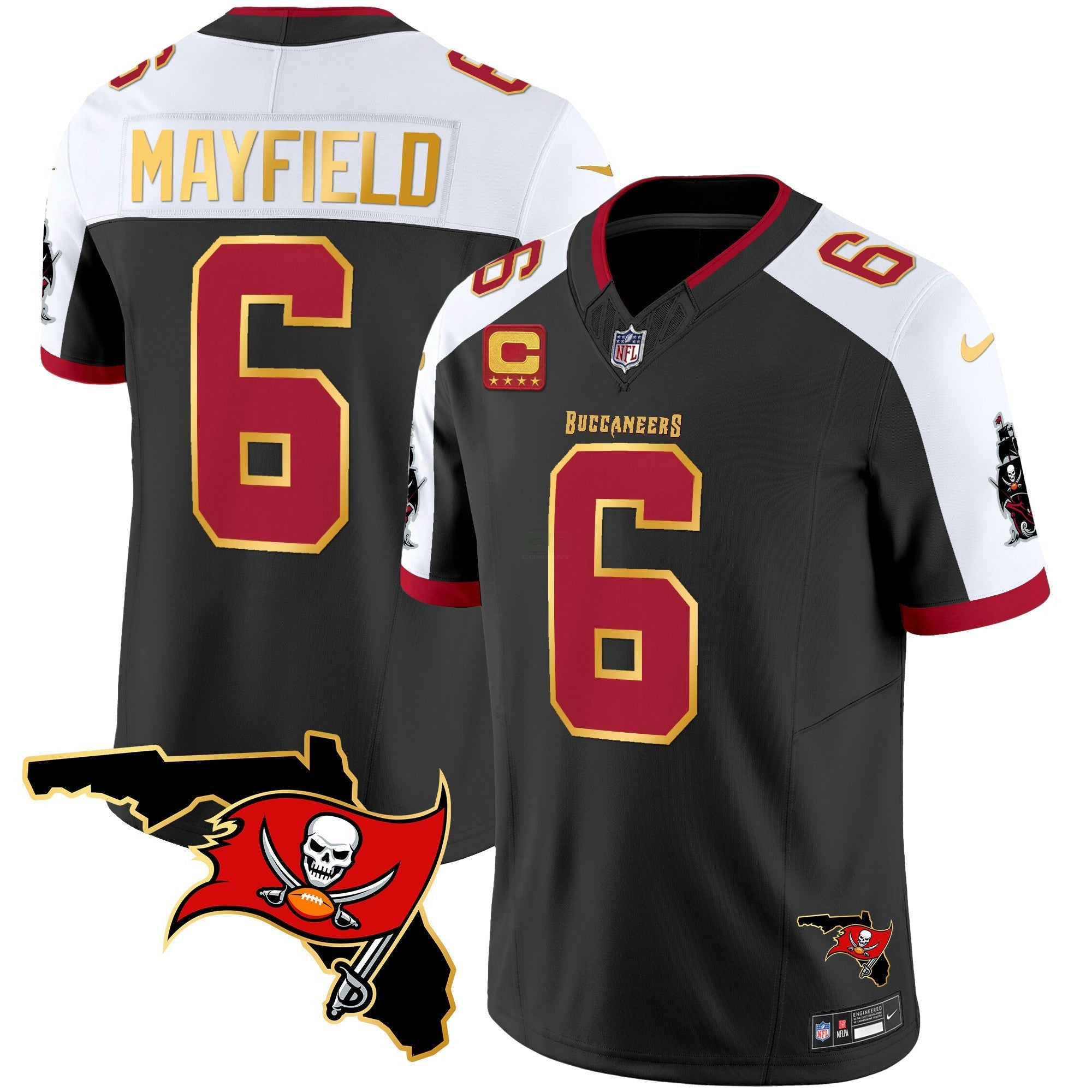 Camisa NFL Men’s Florida Patch Dourada Trim Vapor Jersey