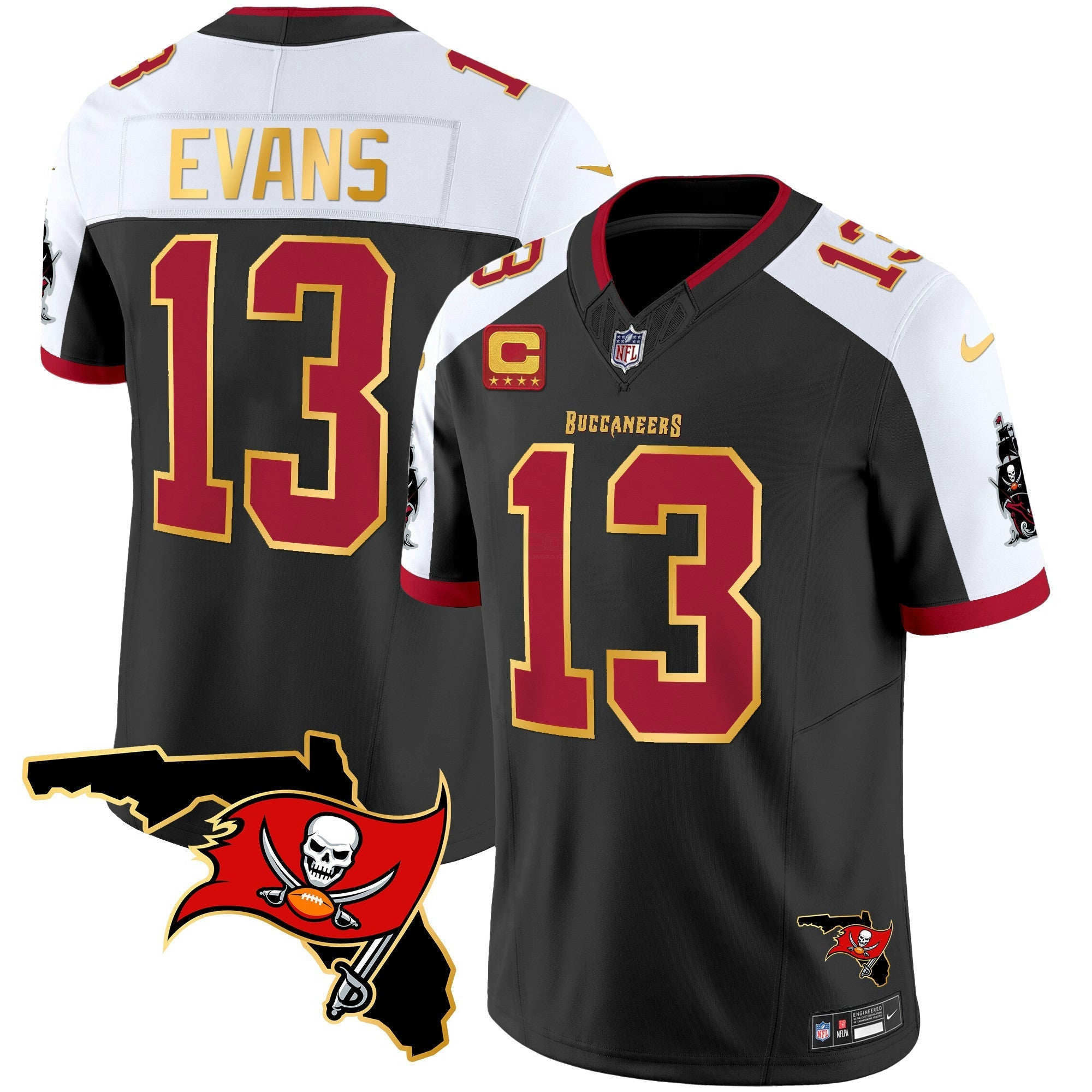 Camisa NFL Men’s Florida Patch Dourada Trim Vapor Jersey