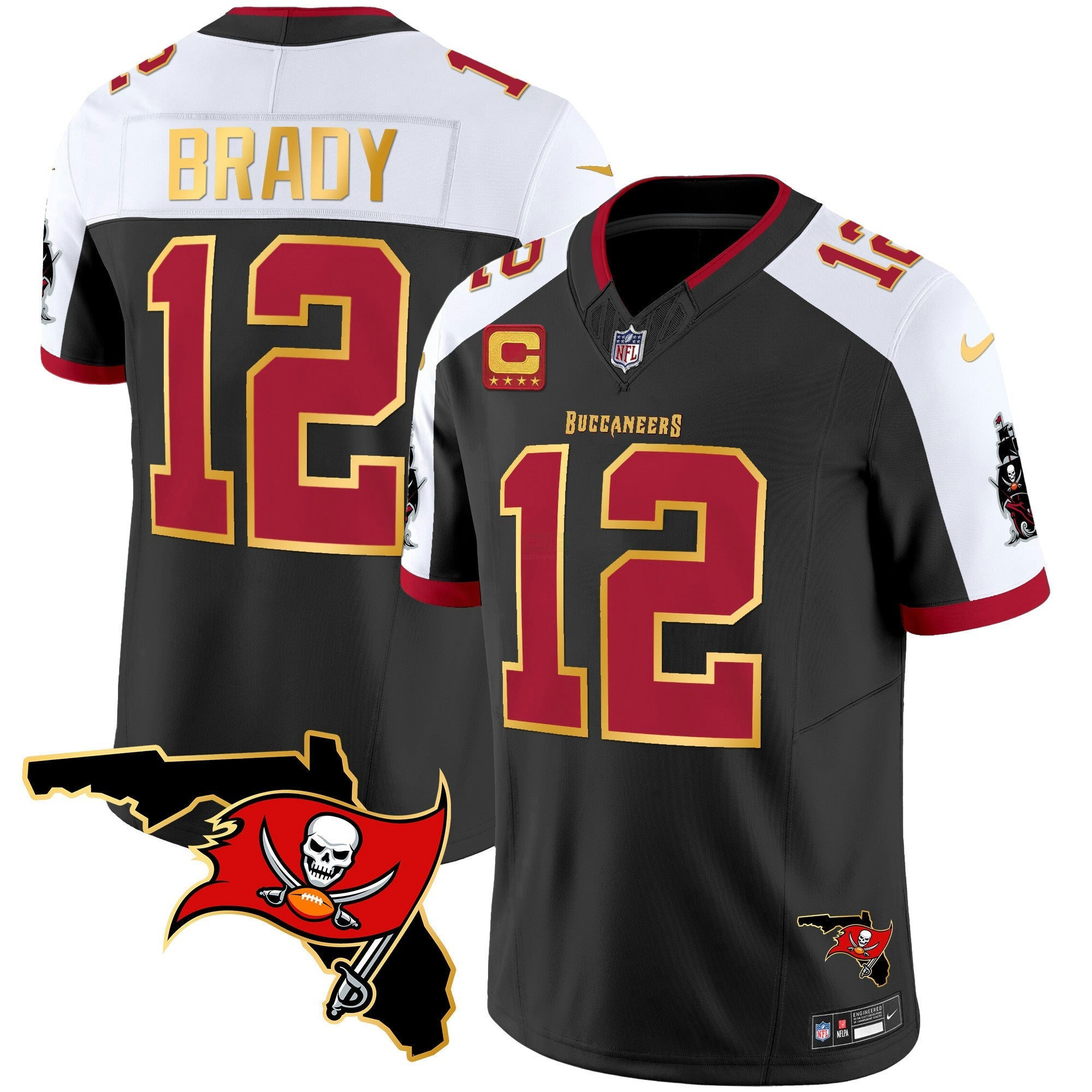 Camisa NFL Men’s Florida Patch Dourada Trim Vapor Jersey