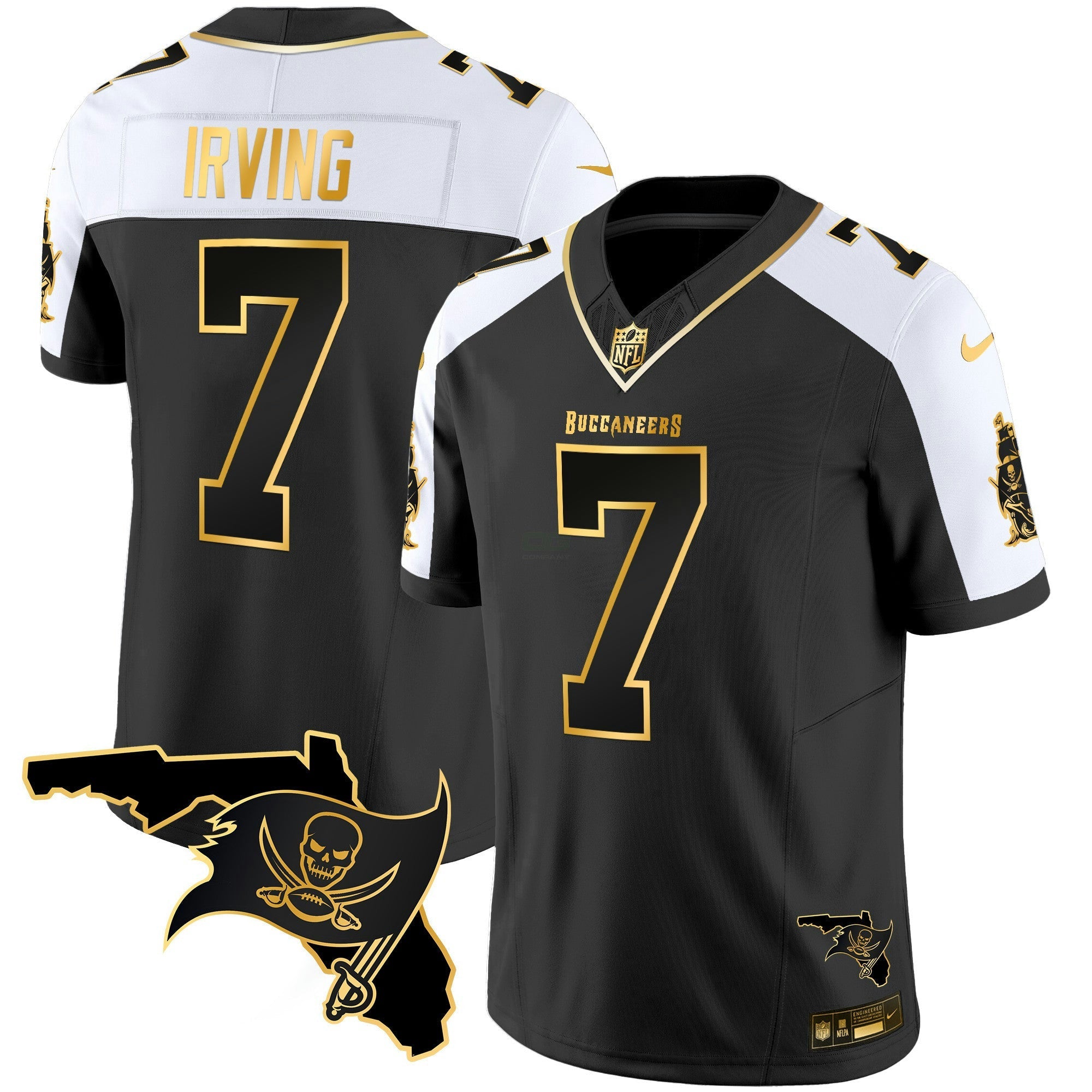 Camisa NFL Men’s Florida Patch Vapor Dourada Jersey – All Stitched – Nebswagg