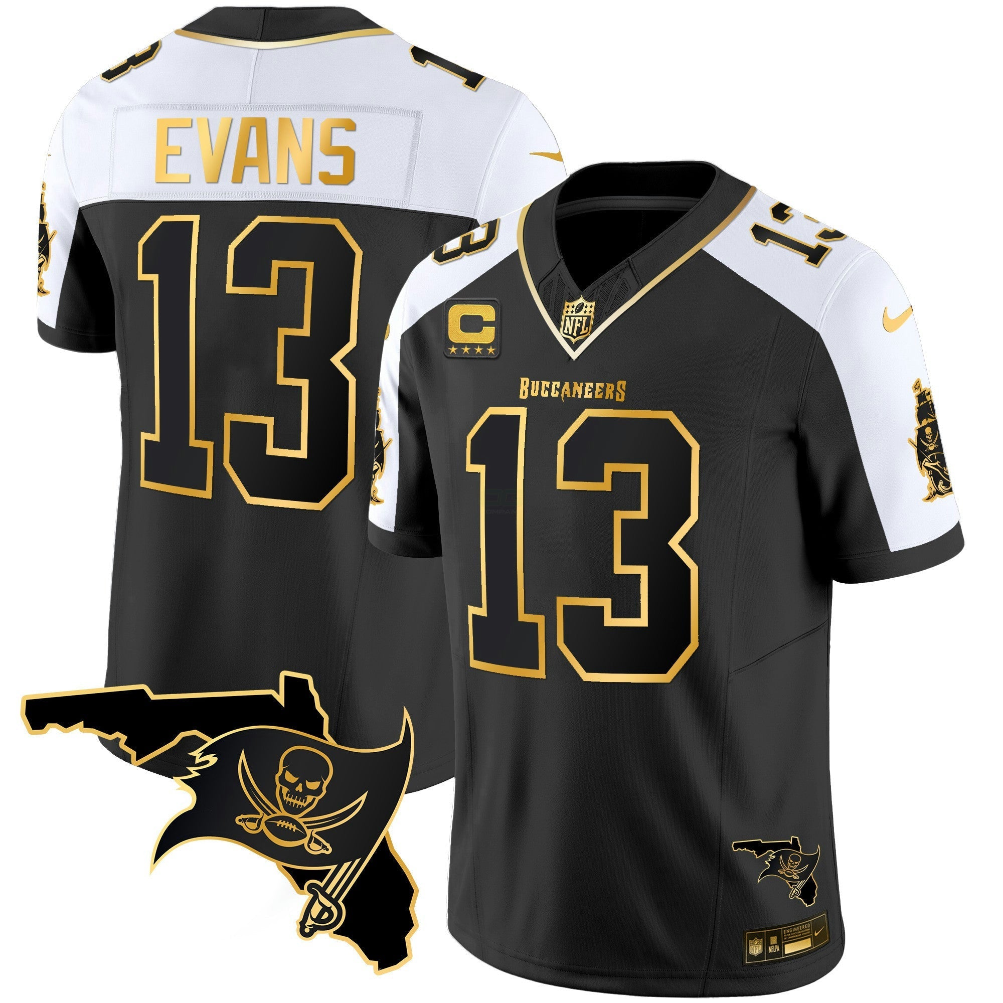 Camisa NFL Men’s Florida Patch Vapor Dourada Jersey – All Stitched – Nebswagg