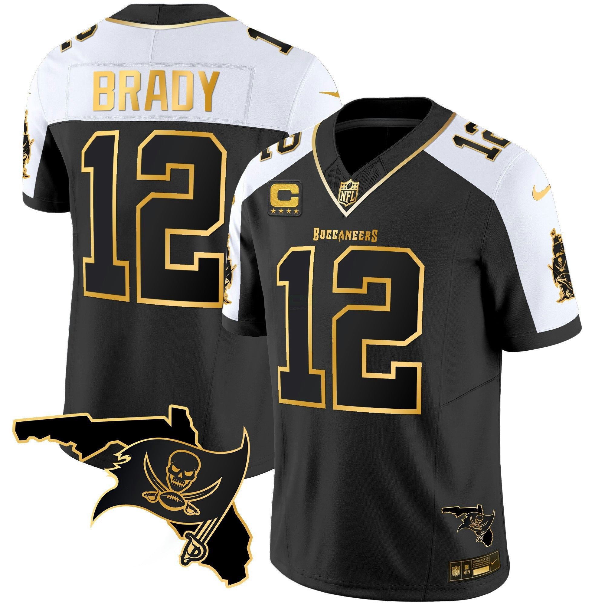 Camisa NFL Men’s Florida Patch Vapor Dourada Jersey – All Stitched – Nebswagg