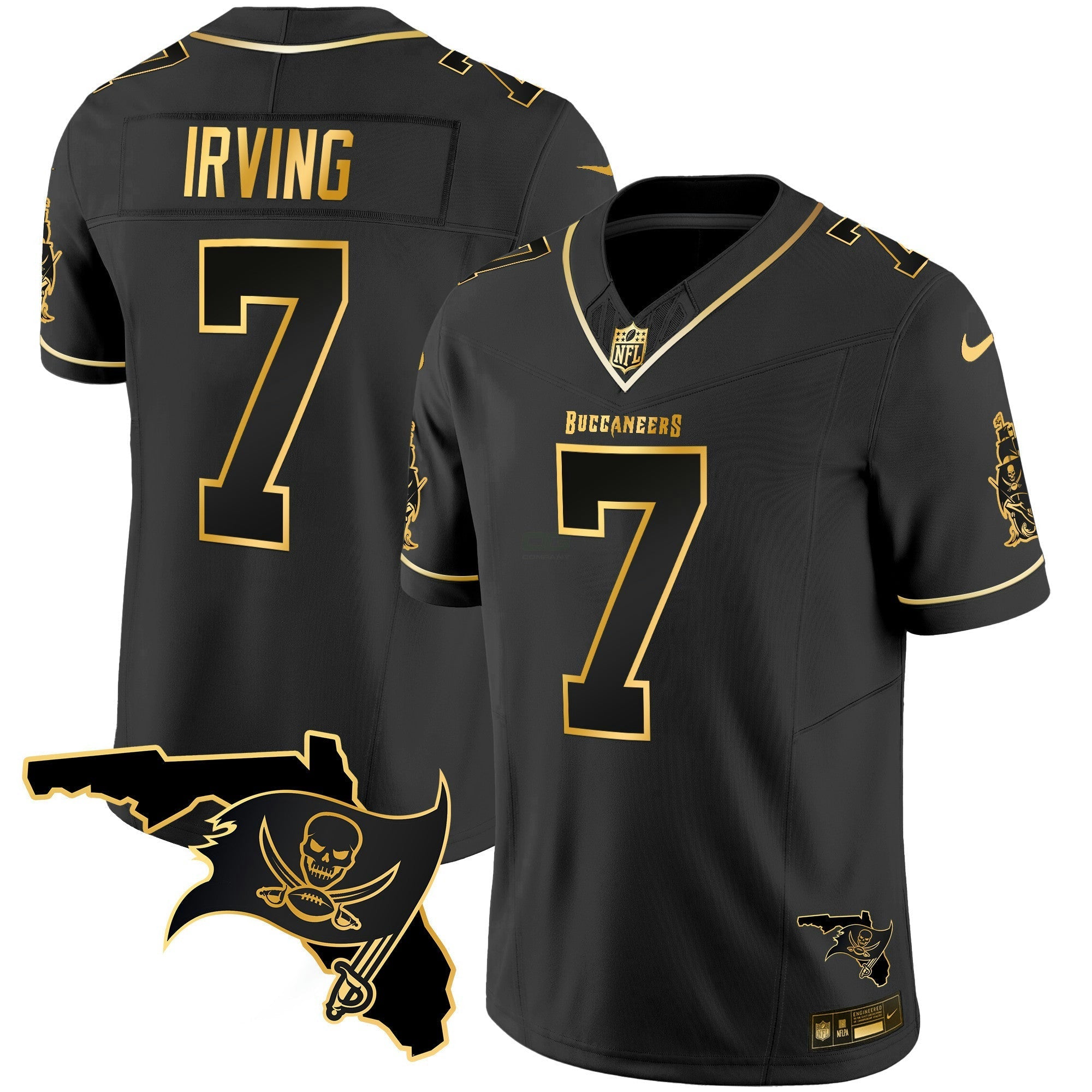 Camisa NFL Men’s Florida Patch Vapor Dourada Jersey – All Stitched – Nebswagg