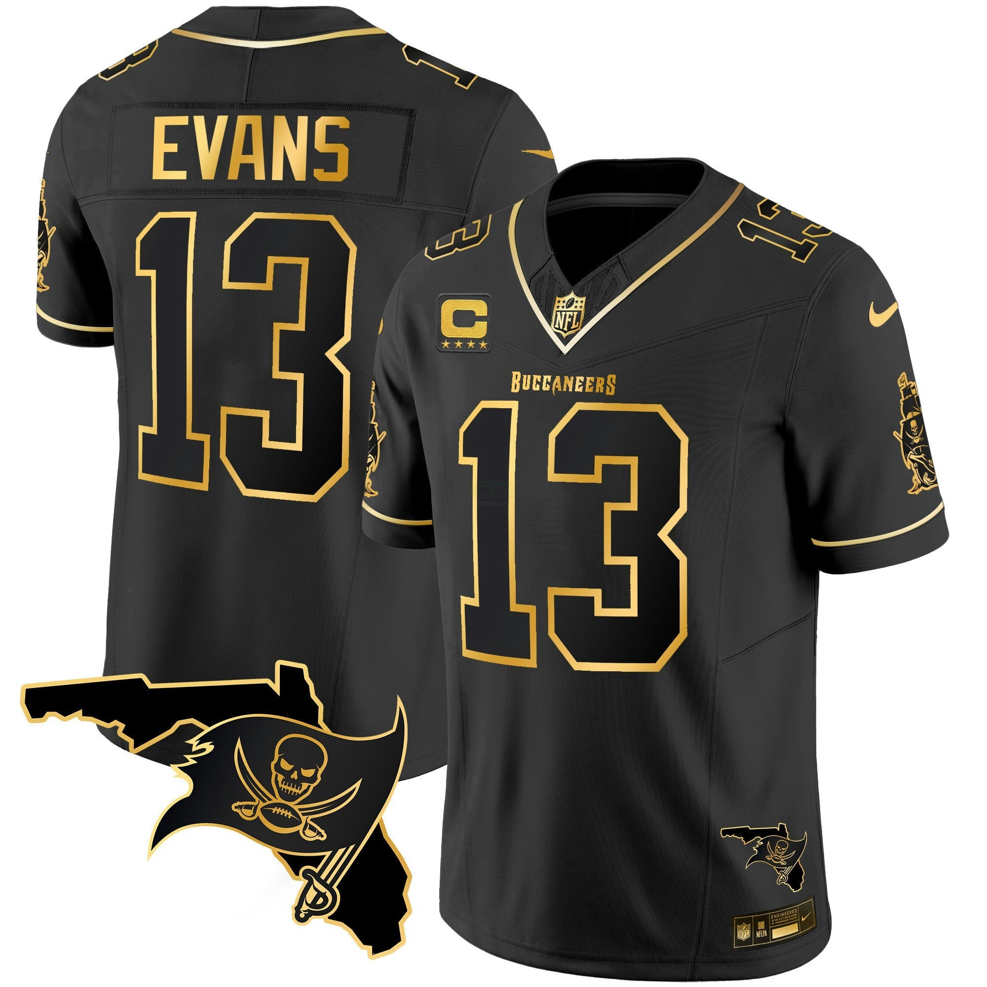 Camisa NFL Men’s Florida Patch Vapor Dourada Jersey – All Stitched – Nebswagg