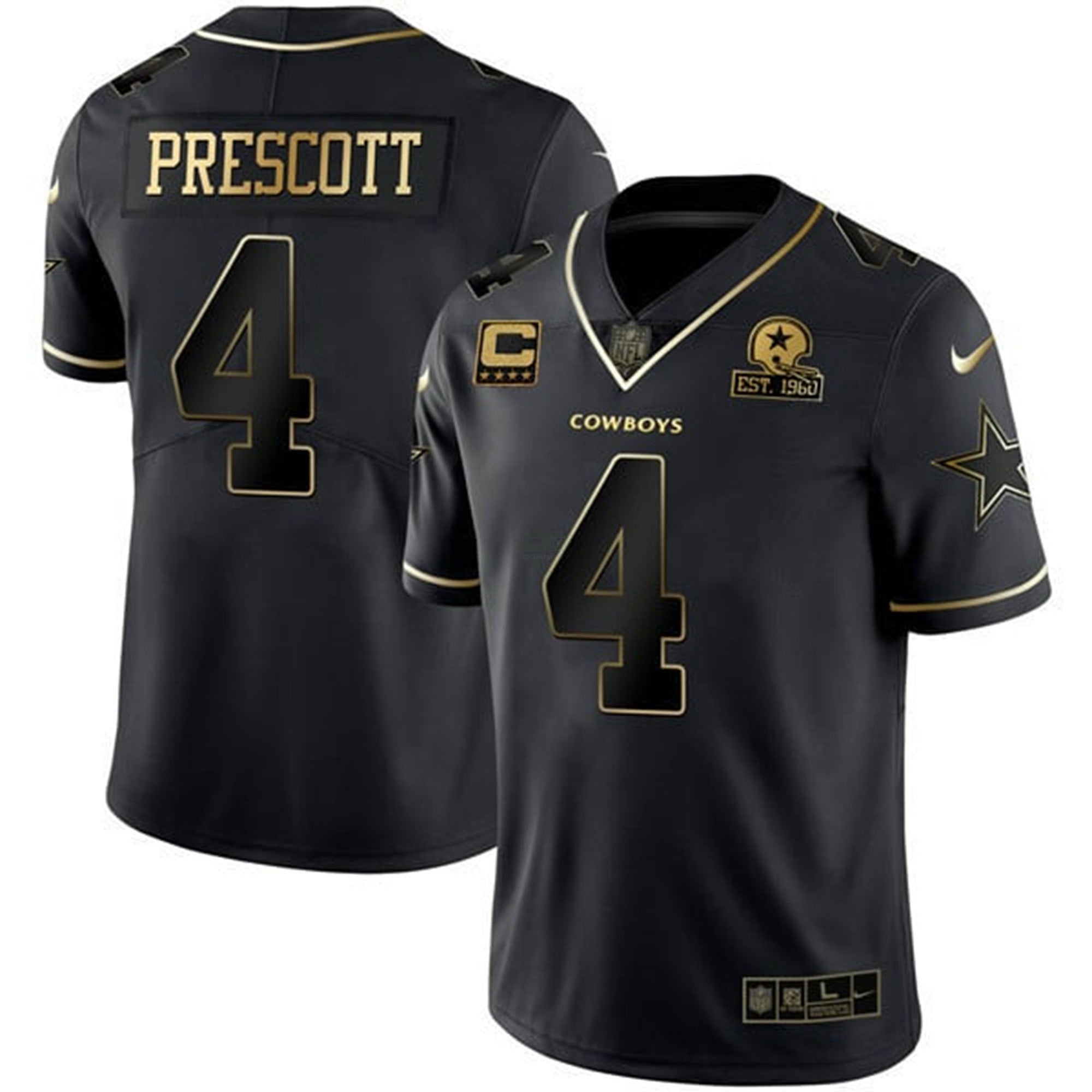 Camisa NFL Men’s Gold & Split Vapor Limited Est 1960 Patch