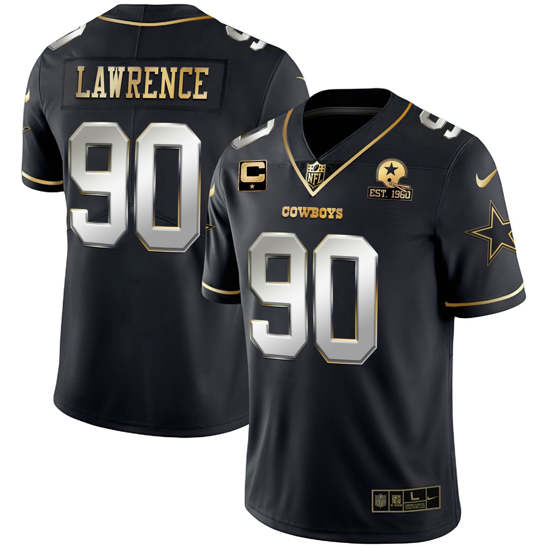 Camisa NFL Men’s Gold & Split Vapor Limited Est 1960 Patch