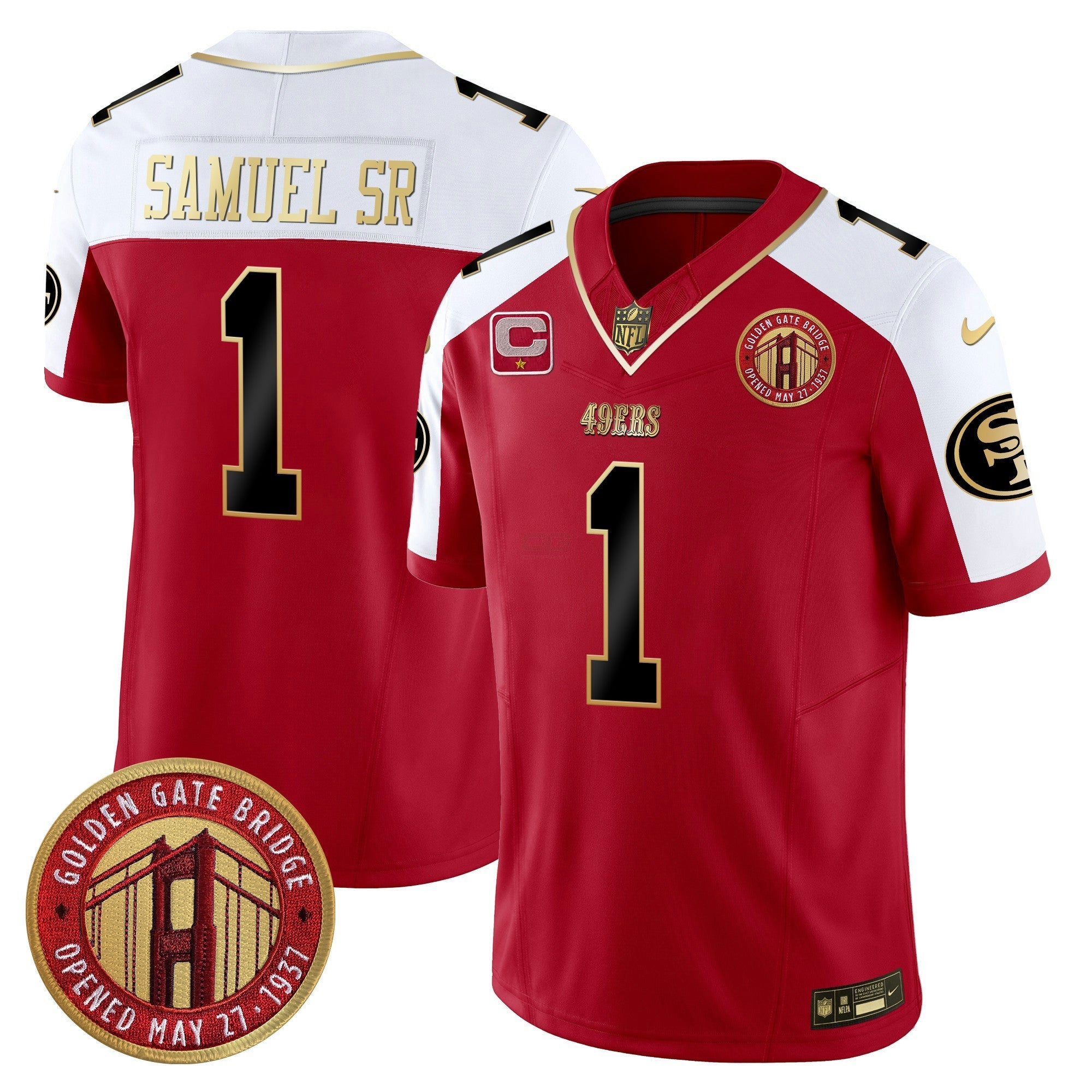 Camisa NFL Men’s Golden Gate Bridge Patch Vapor Limited Jersey