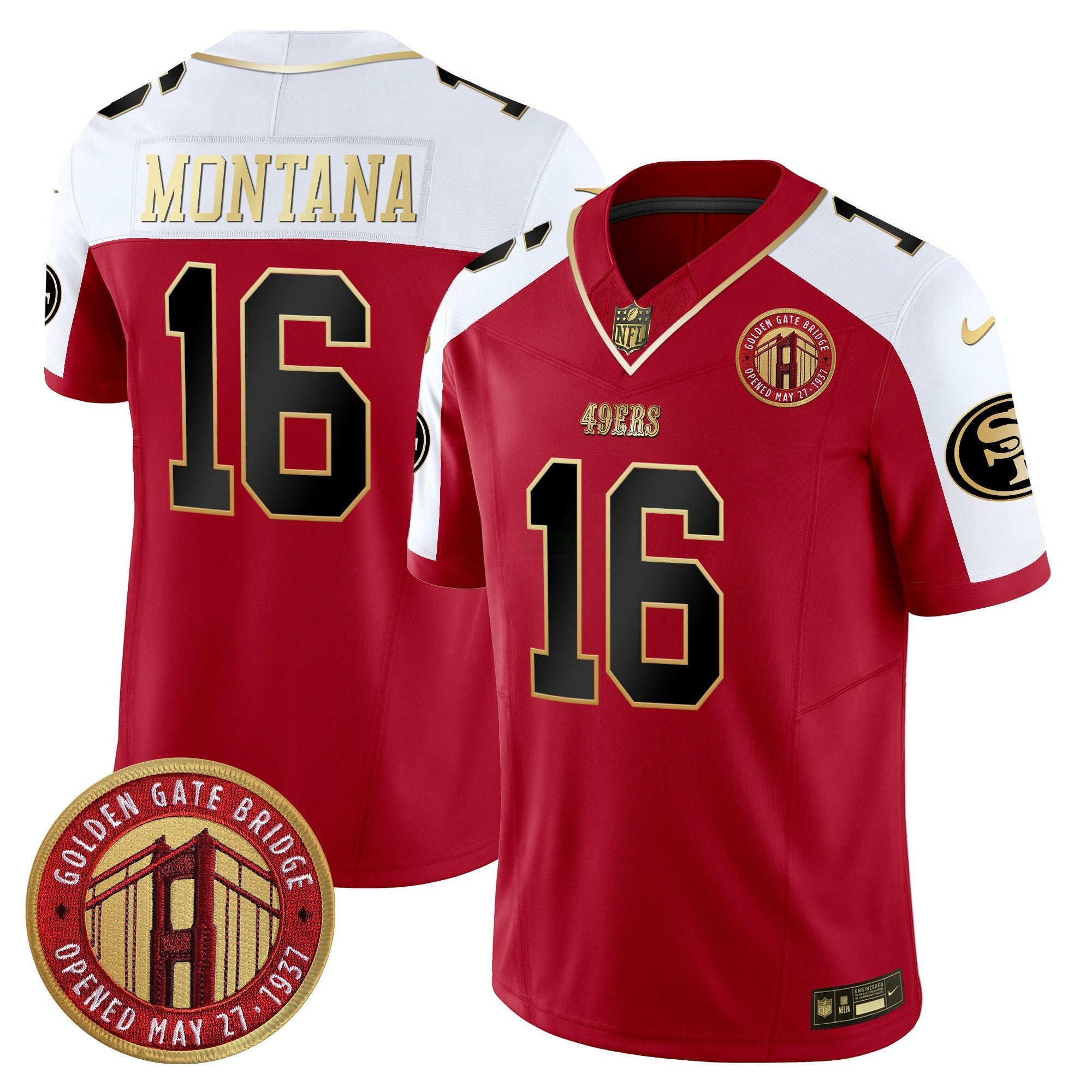 Camisa NFL Men’s Golden Gate Bridge Patch Vapor Limited Jersey