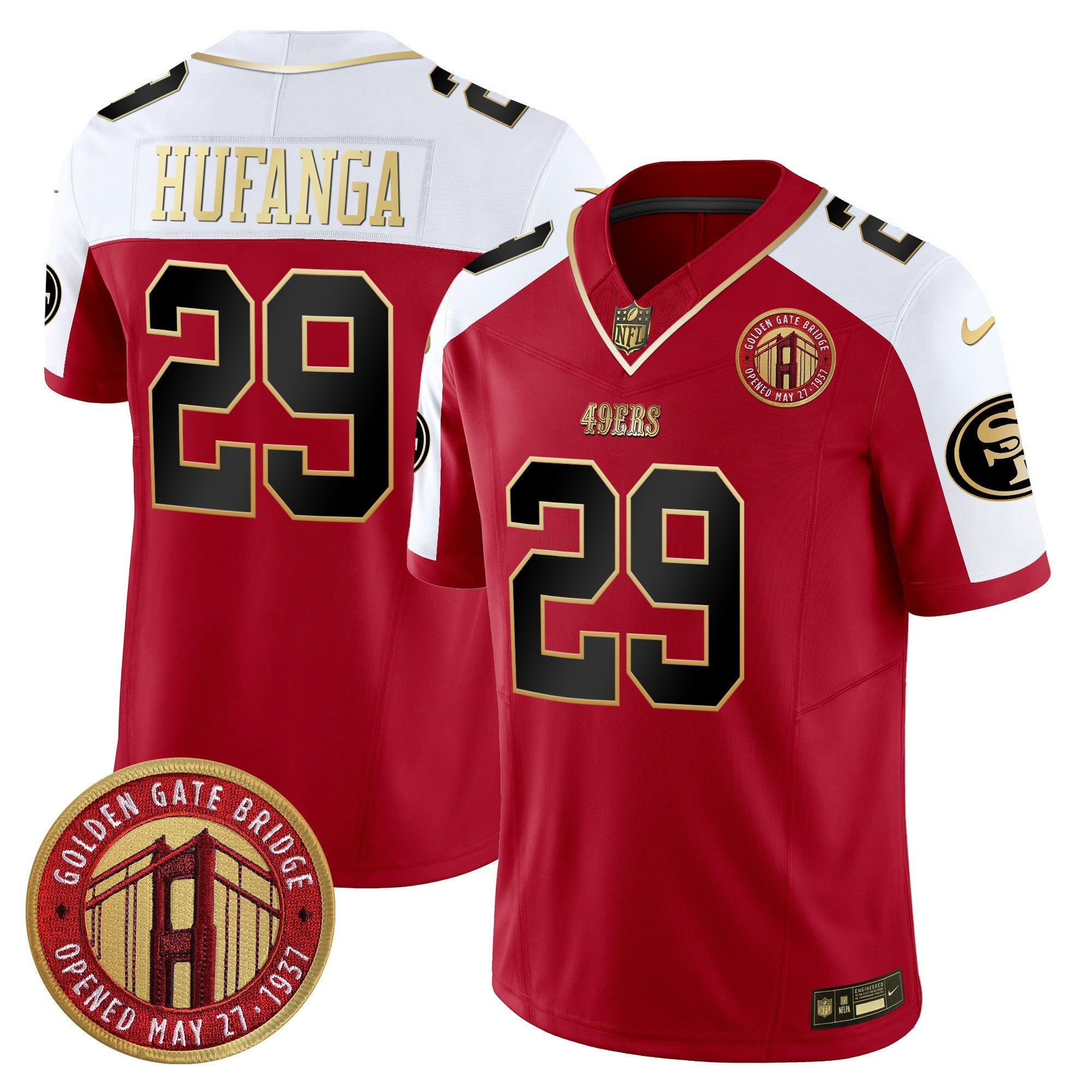 Camisa NFL Men’s Golden Gate Bridge Patch Vapor Limited Jersey