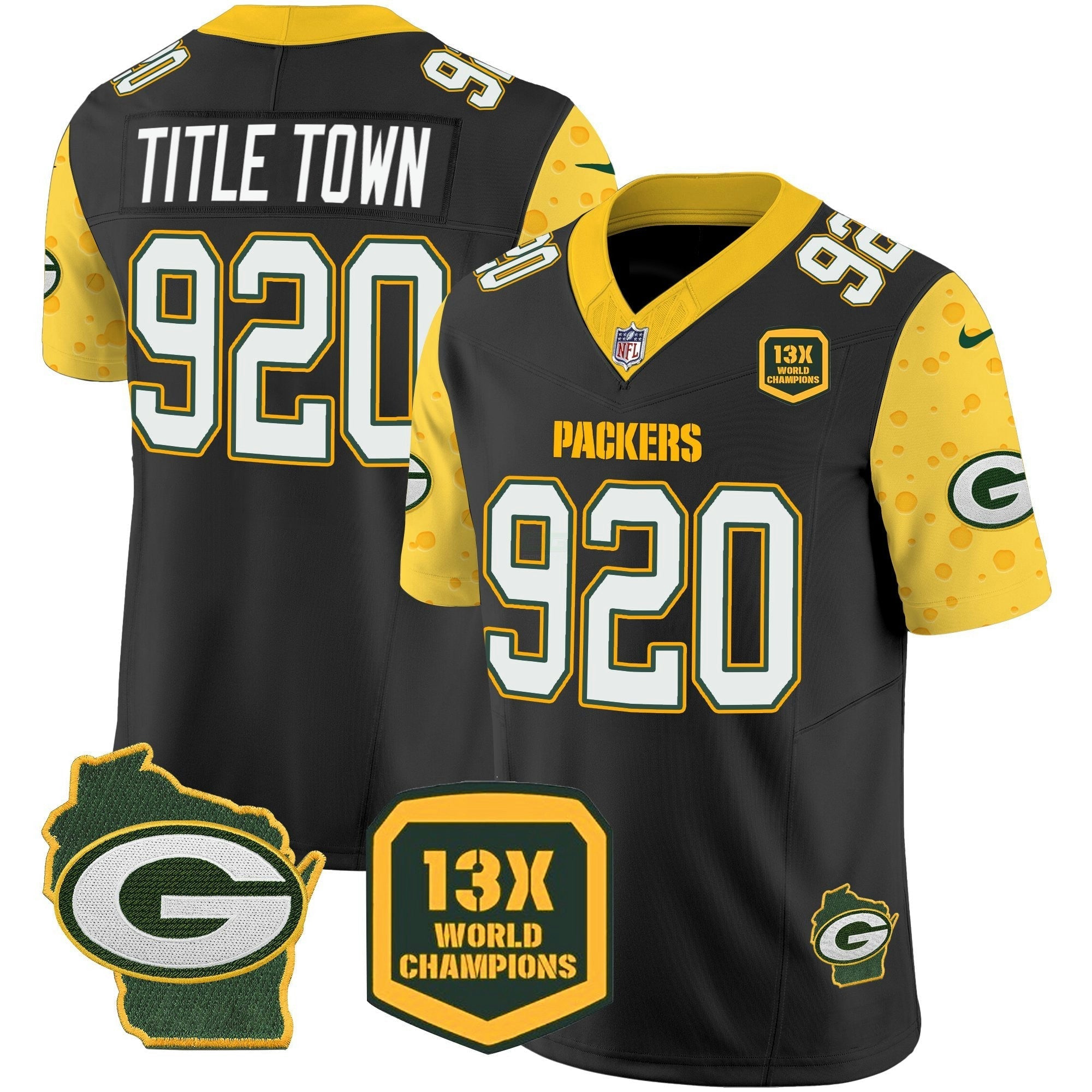 Camisa NFL Men’s Green Bay 2025 Cheese Vapor Limited Jersey