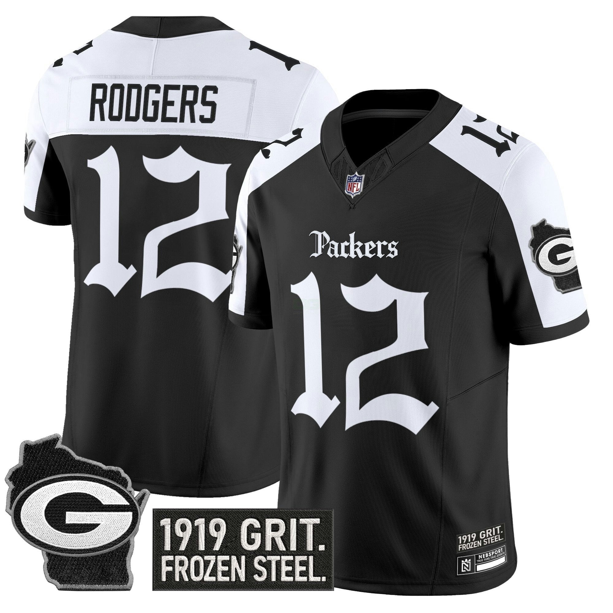 Camisa NFL Men’s Green Bay ‘Gothic Frozen Tundra Edition’ Vapor Limited Jersey