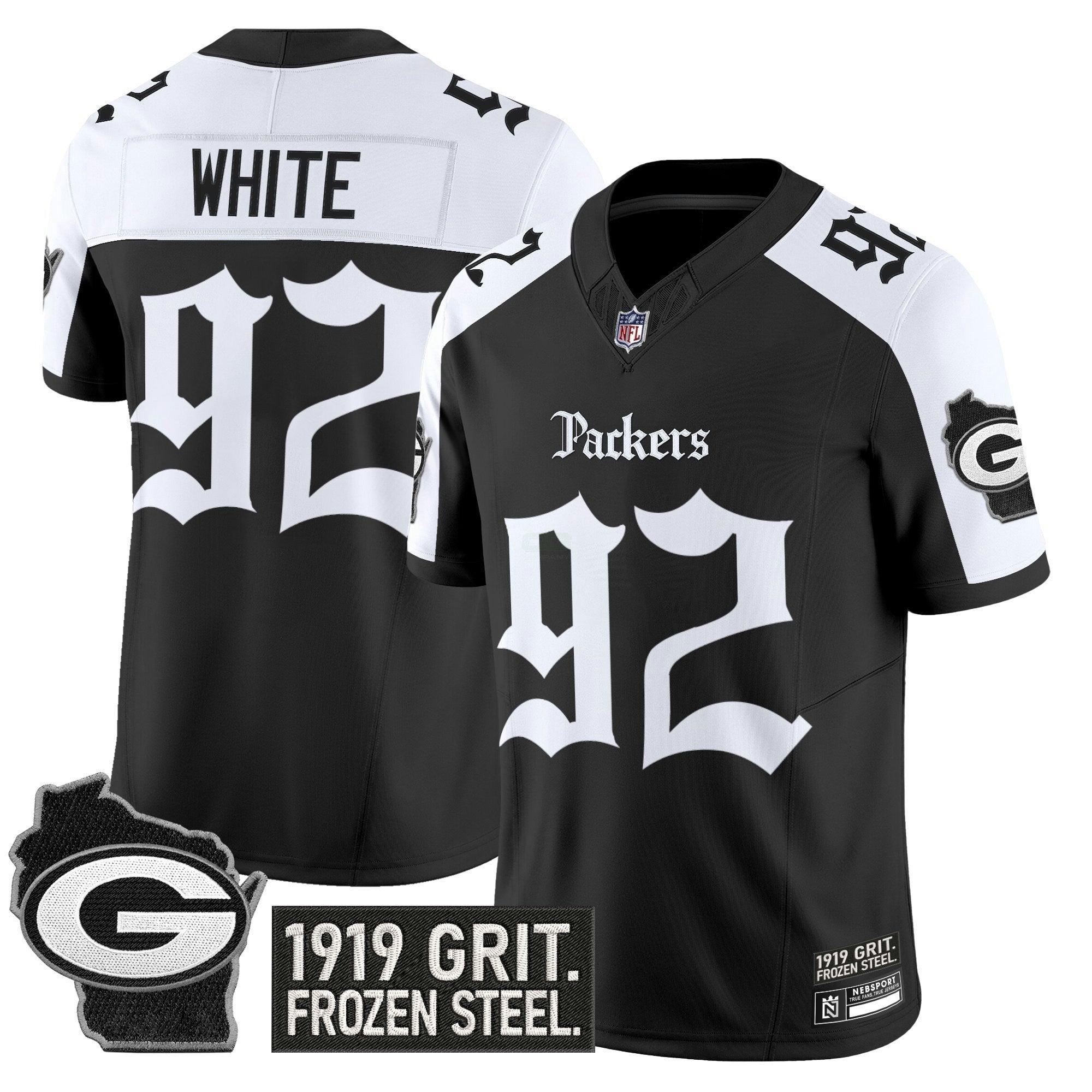 Camisa NFL Men’s Green Bay ‘Gothic Frozen Tundra Edition’ Vapor Limited Jersey