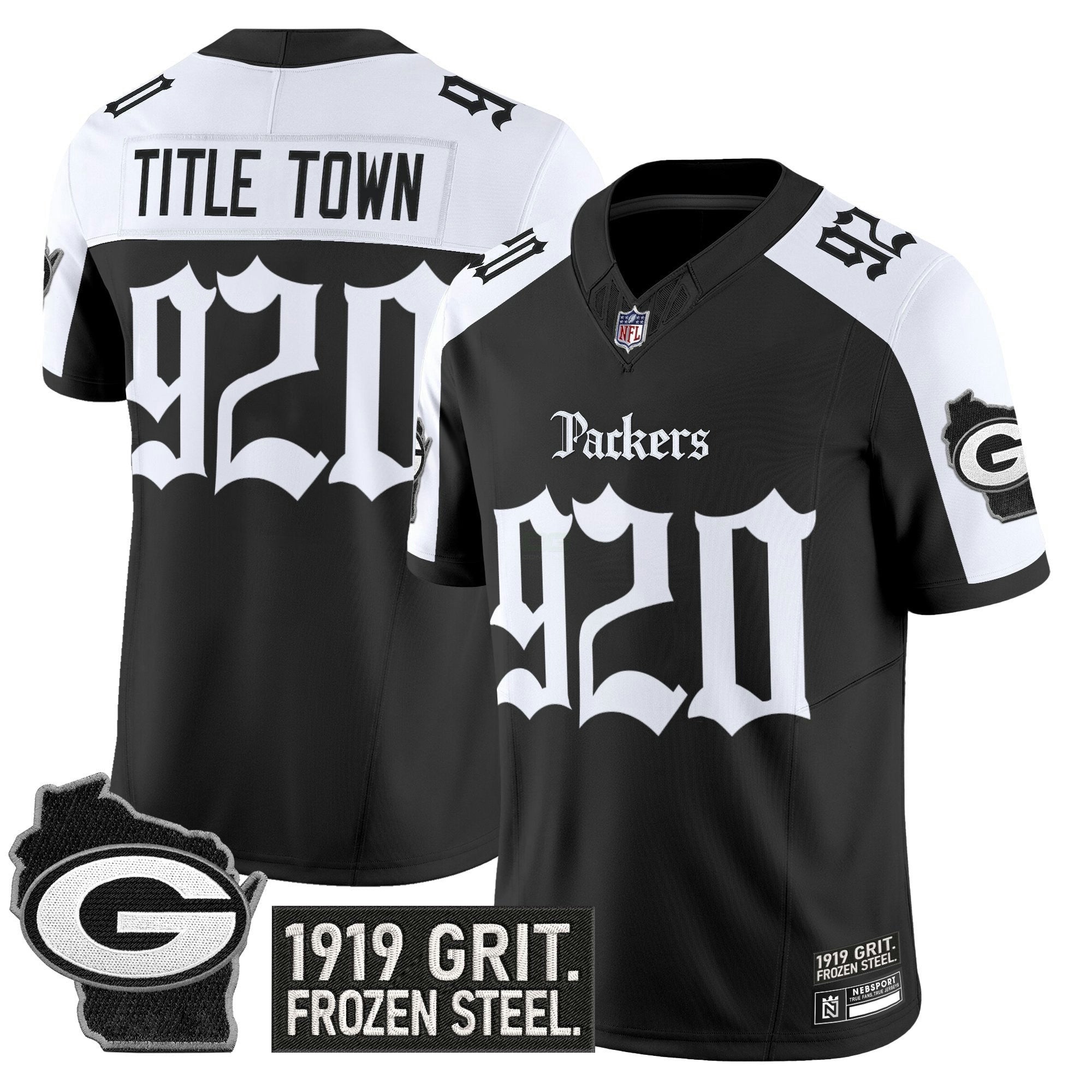 Camisa NFL Men’s Green Bay ‘Gothic Frozen Tundra Edition’ Vapor Limited Jersey