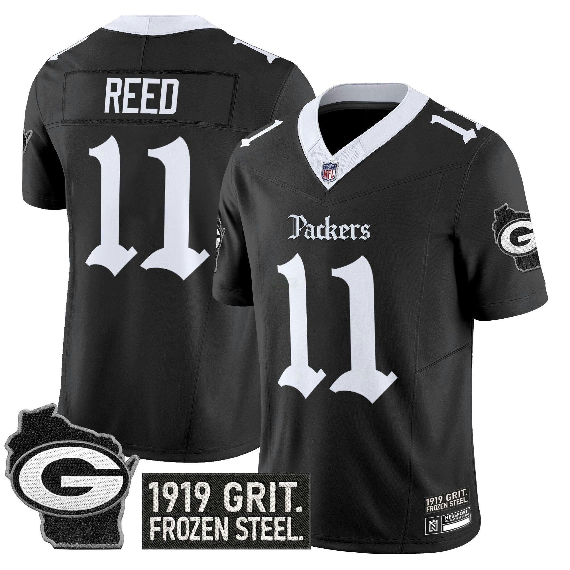 Camisa NFL Men’s Green Bay ‘Gothic Frozen Tundra Edition’ Vapor Limited Jersey