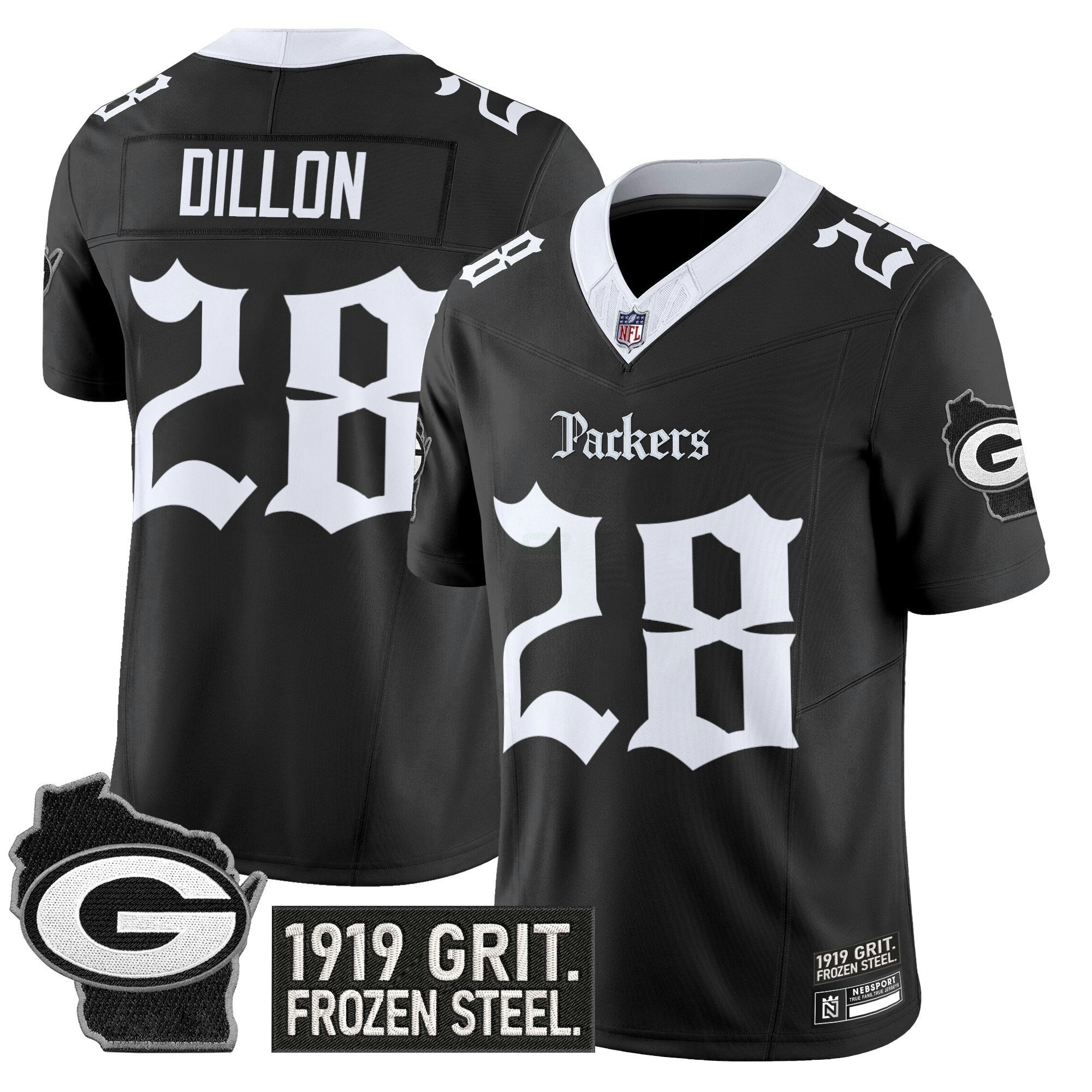 Camisa NFL Men’s Green Bay ‘Gothic Frozen Tundra Edition’ Vapor Limited Jersey