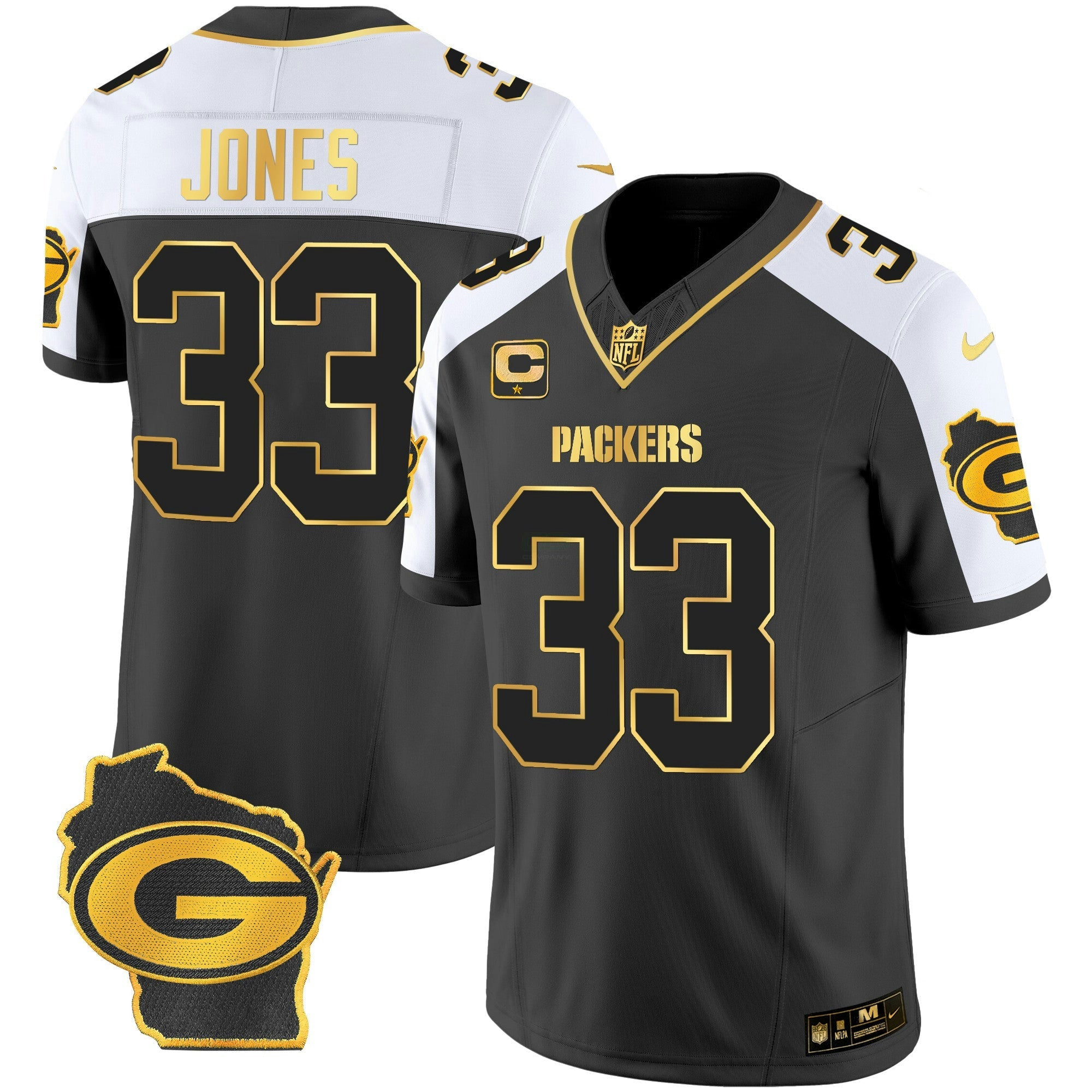 Camisa NFL Men’s Home Patch Dourada Vapor Jersey