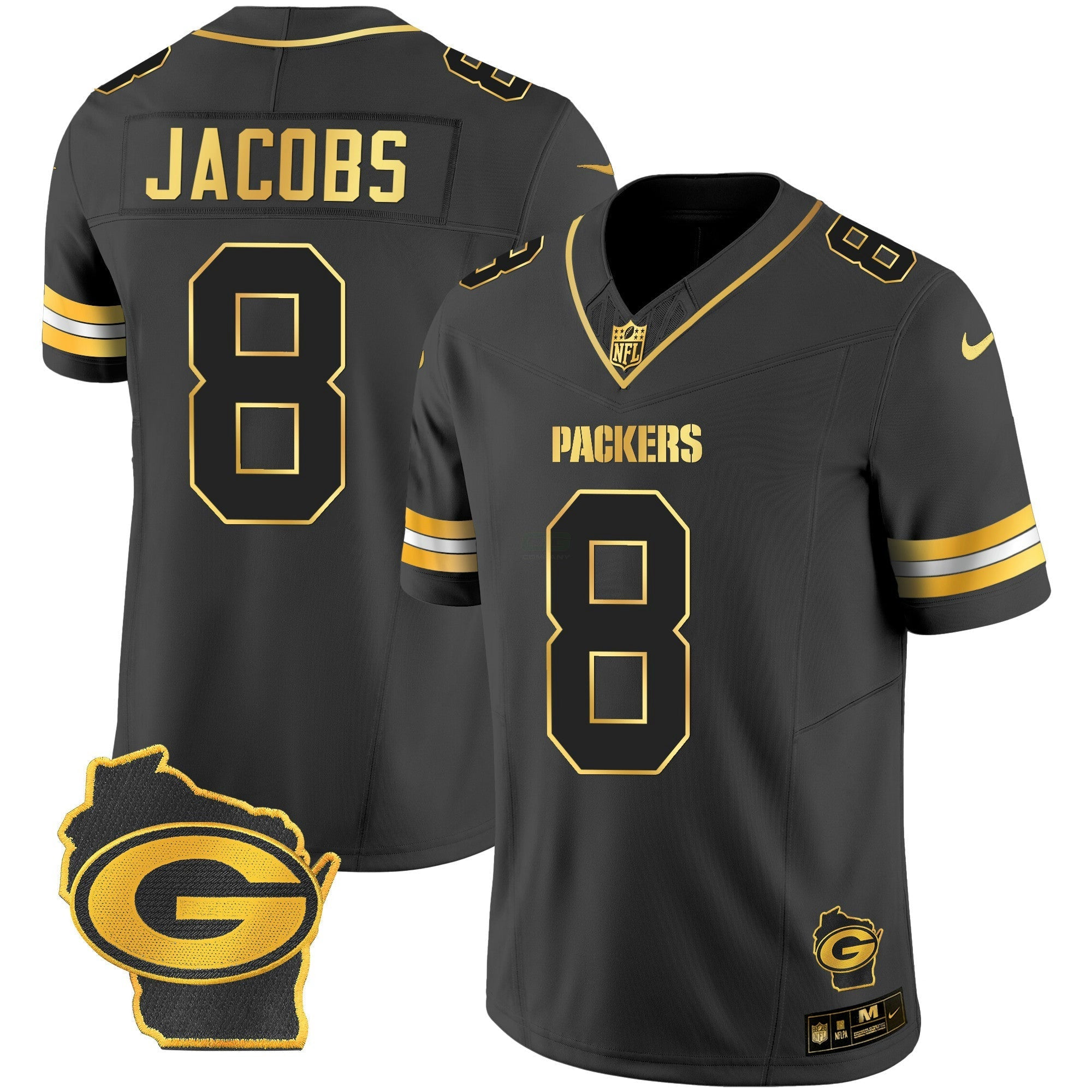 Camisa NFL Men’s Home Patch Dourada Vapor Jersey