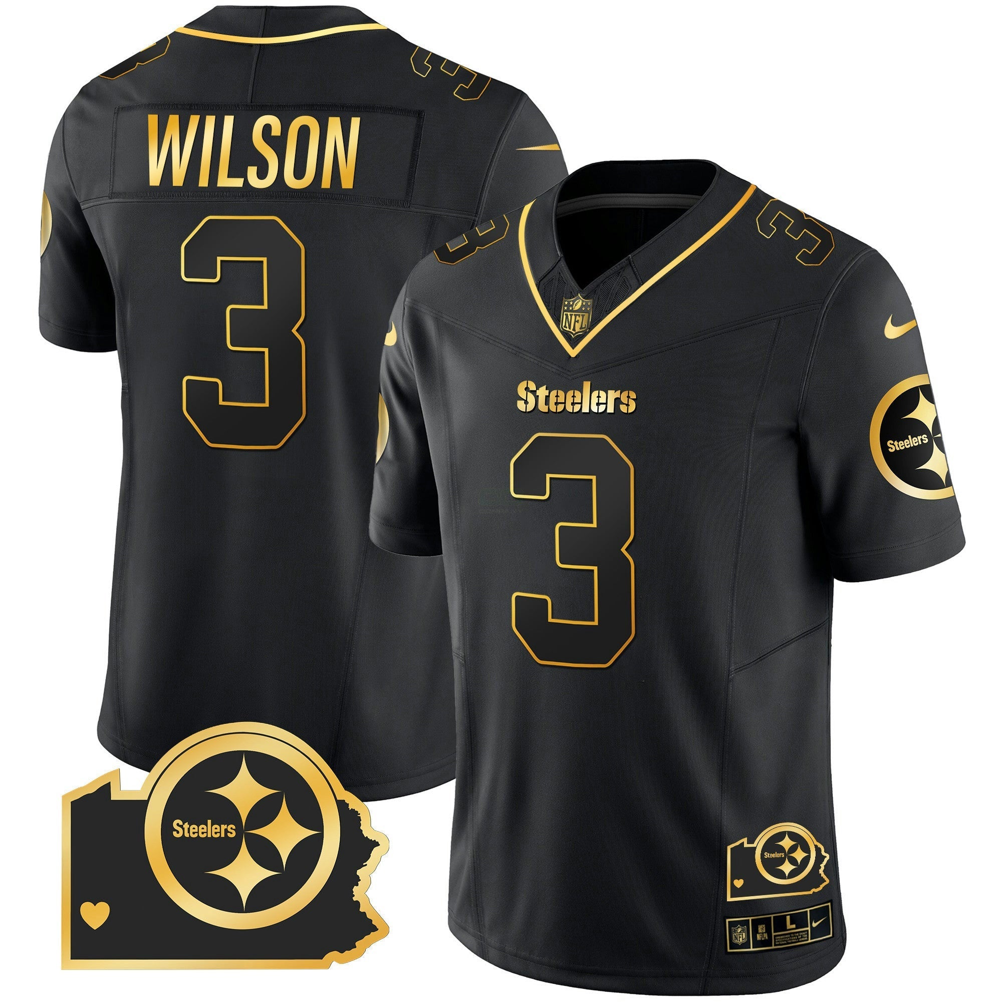 Camisa NFL Men’s Home Patch Dourada Vapor Jersey