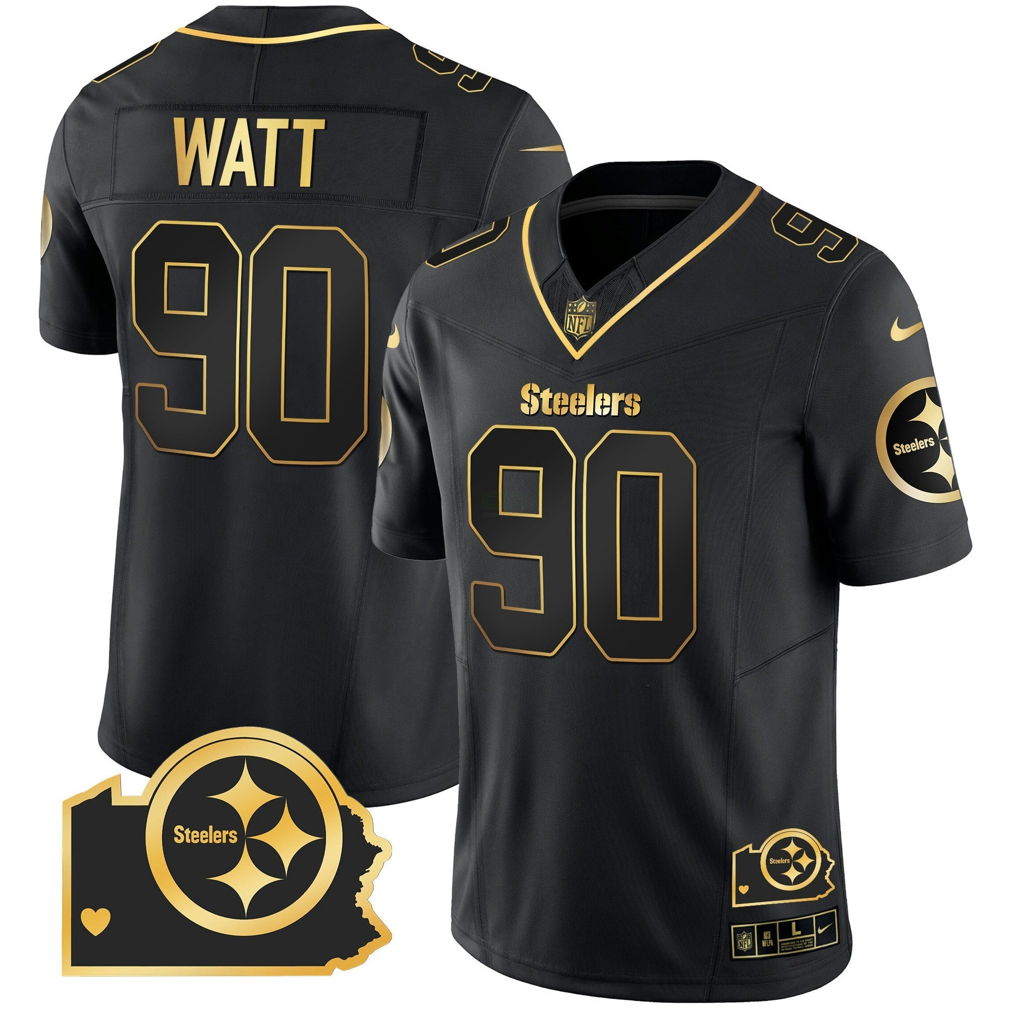 Camisa NFL Men’s Home Patch Dourada Vapor Jersey